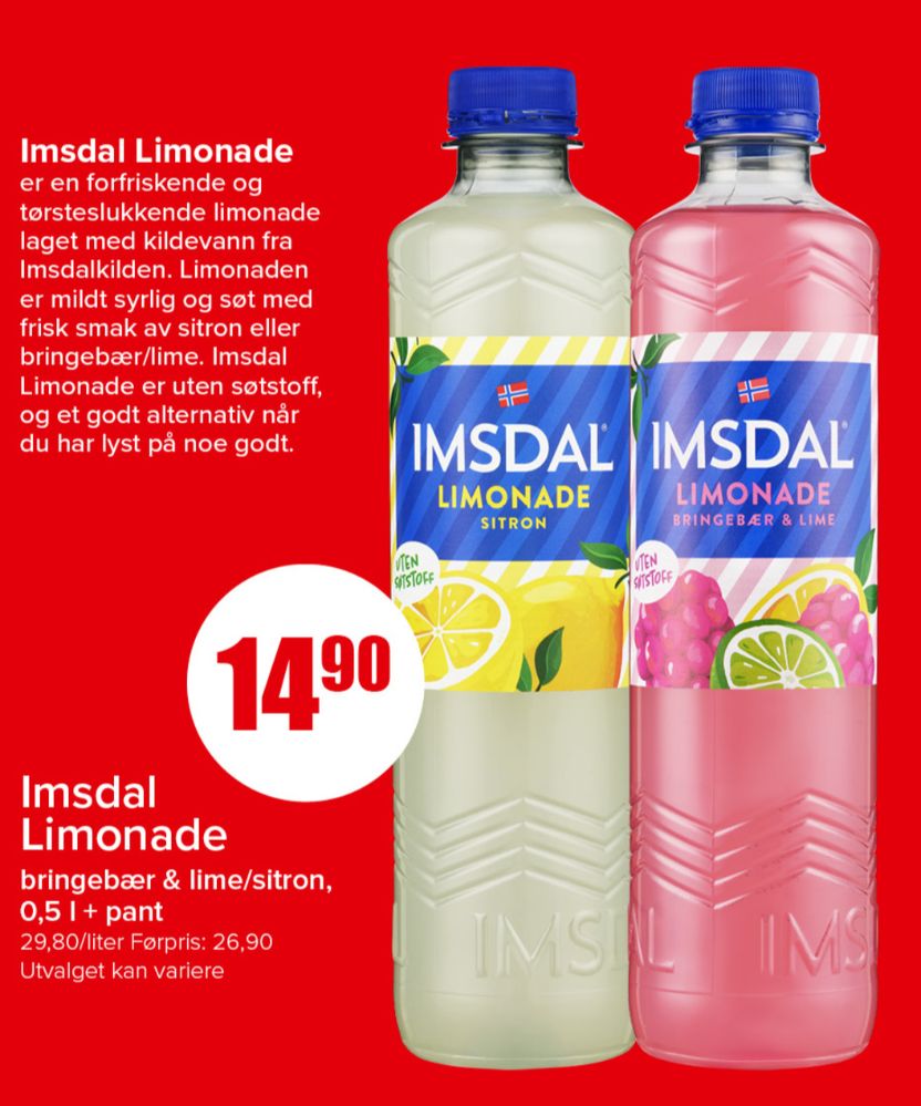 Imsdal, Limonade Bringebær & Lime