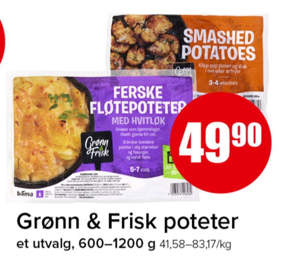 Grønn og Frisk, Fløtepoteter med hvitløk