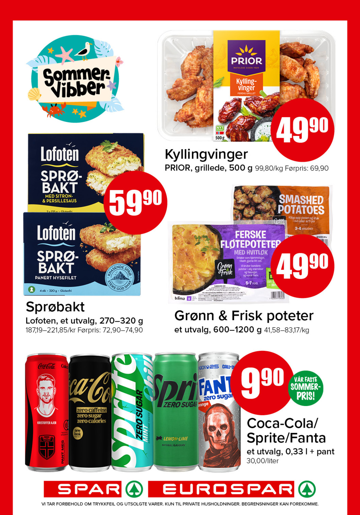 Se Spar - Eurospar kundeavis for uke 24 på Tilbudsuken.no. Se gode tilbud på mange varer, f.eks. sprøbakt hysefilet med sitron og persillesaus lofoten eller sprøbakt panert hysefilet lofoten. Les kundeavisen her! Side 7