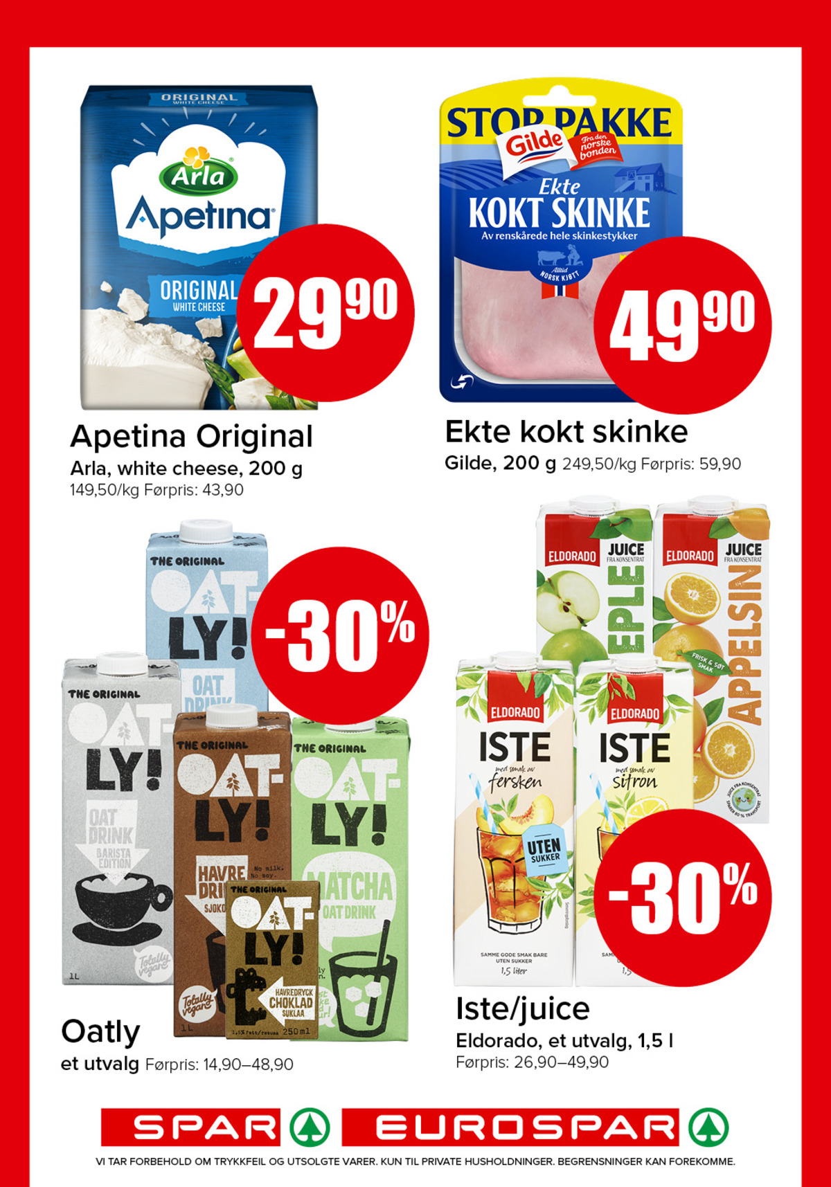 Se Spar - Eurospar kundeavis for uke 24 på Tilbudsuken.no. Se gode tilbud på mange varer, f.eks. feta original apetina eller kokt skinke gilde. Les kundeavisen her! Side 10