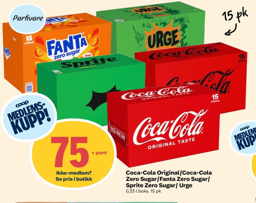 Coca-Cola Zero, Coca Cola Zero 15 pk.