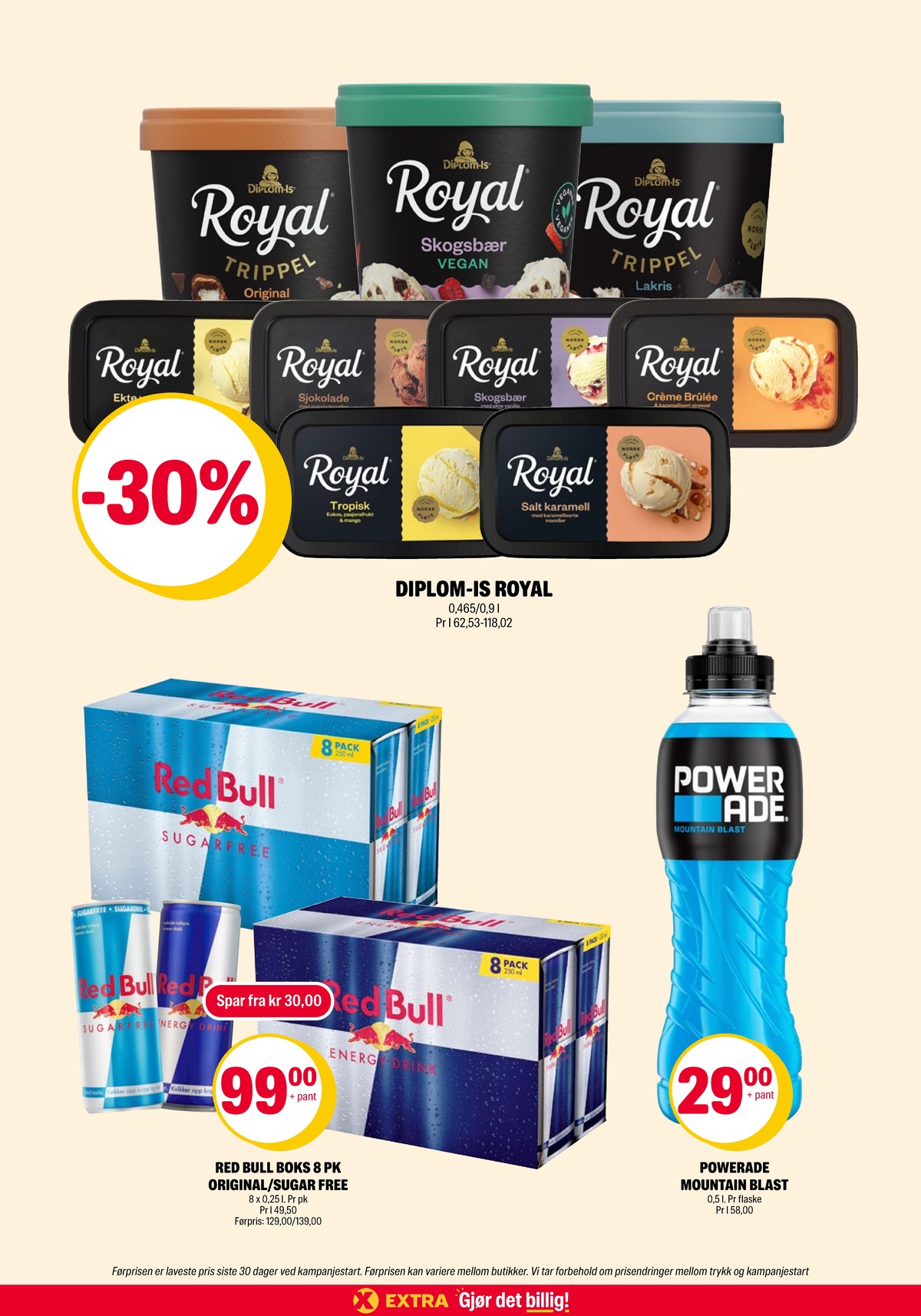 Se Coop Extra kundeavis for uke 24 på Tilbudsuken.no. Se gode tilbud på mange varer, f.eks. restitusjonsdrikk powerade eller energidrikk 8 pk. red bull. Les kundeavisen her! Side 27