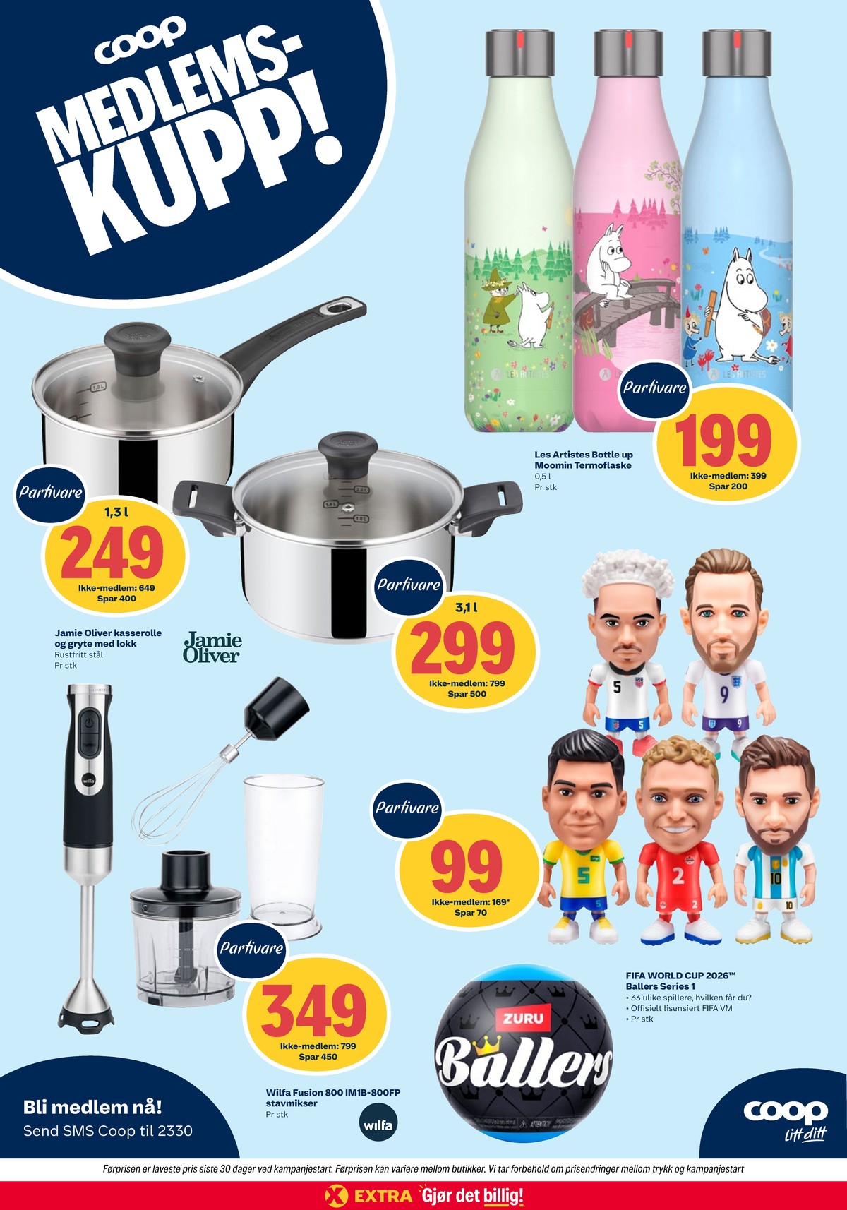 Se Coop Extra kundeavis for uke 24 på Tilbudsuken.no. Se gode tilbud på mange varer, f.eks. drikkeflaske les artistes eller stavmikser wilfa. Les kundeavisen her! Side 31
