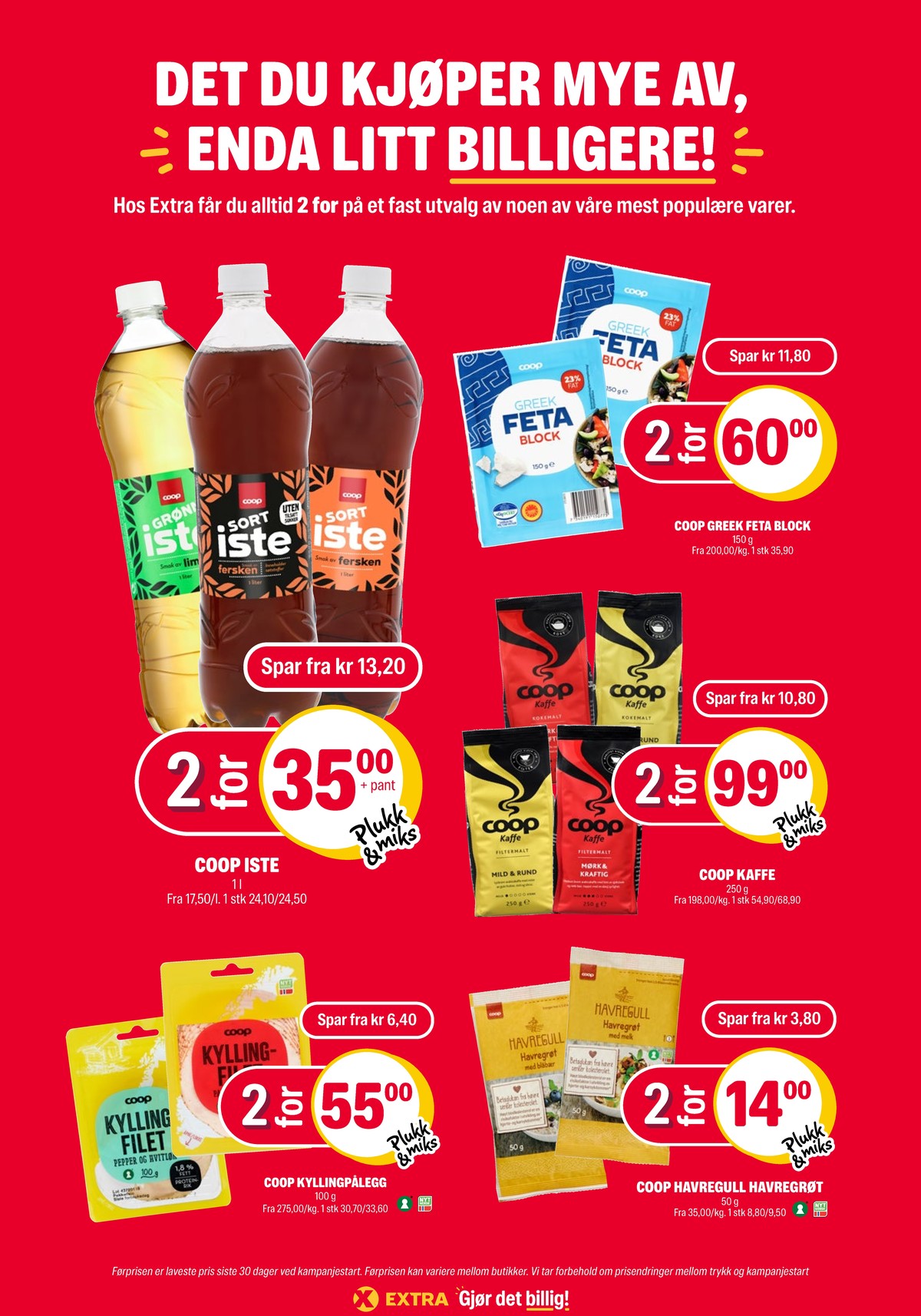 Se Coop Extra kundeavis for uke 24 på Tilbudsuken.no. Se gode tilbud på mange varer, f.eks. feta coop eller kaffe formalet coop. Les kundeavisen her! Side 34