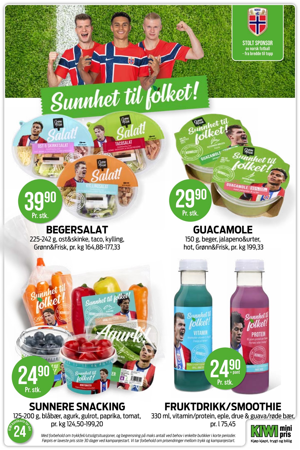 Se Kiwi kundeavis for uke 24 på Tilbudsuken.no. Se gode tilbud på mange varer, f.eks. guacamole grønn og frisk eller guacamole hot grønn og frisk. Les kundeavisen her! Side 17