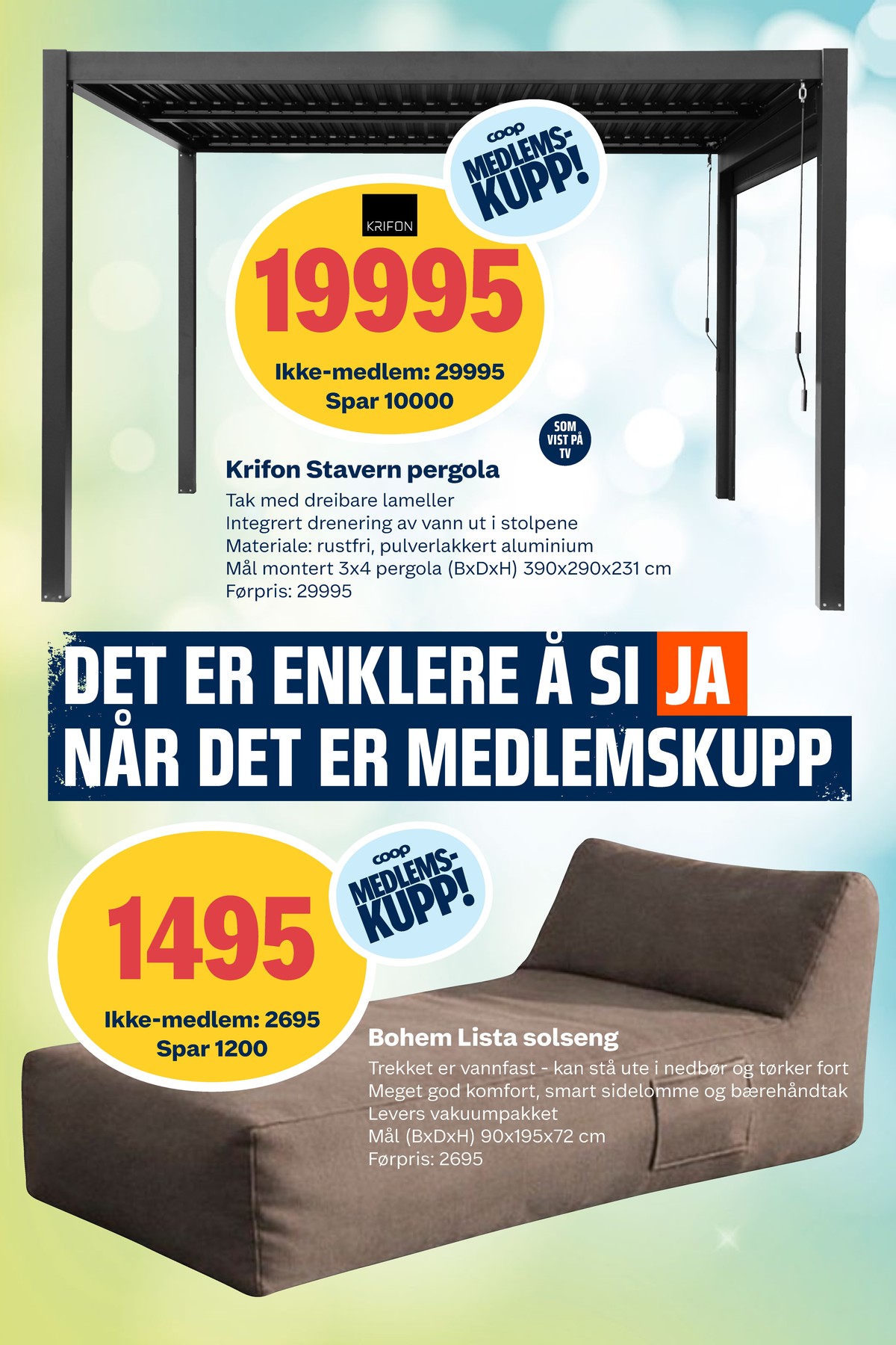 Se Coop Obs Bygg kundeavis for uge 24 på Tilbudsuken.no. Se gode tilbud på mange varer. Les kundeavisen her! Side 13