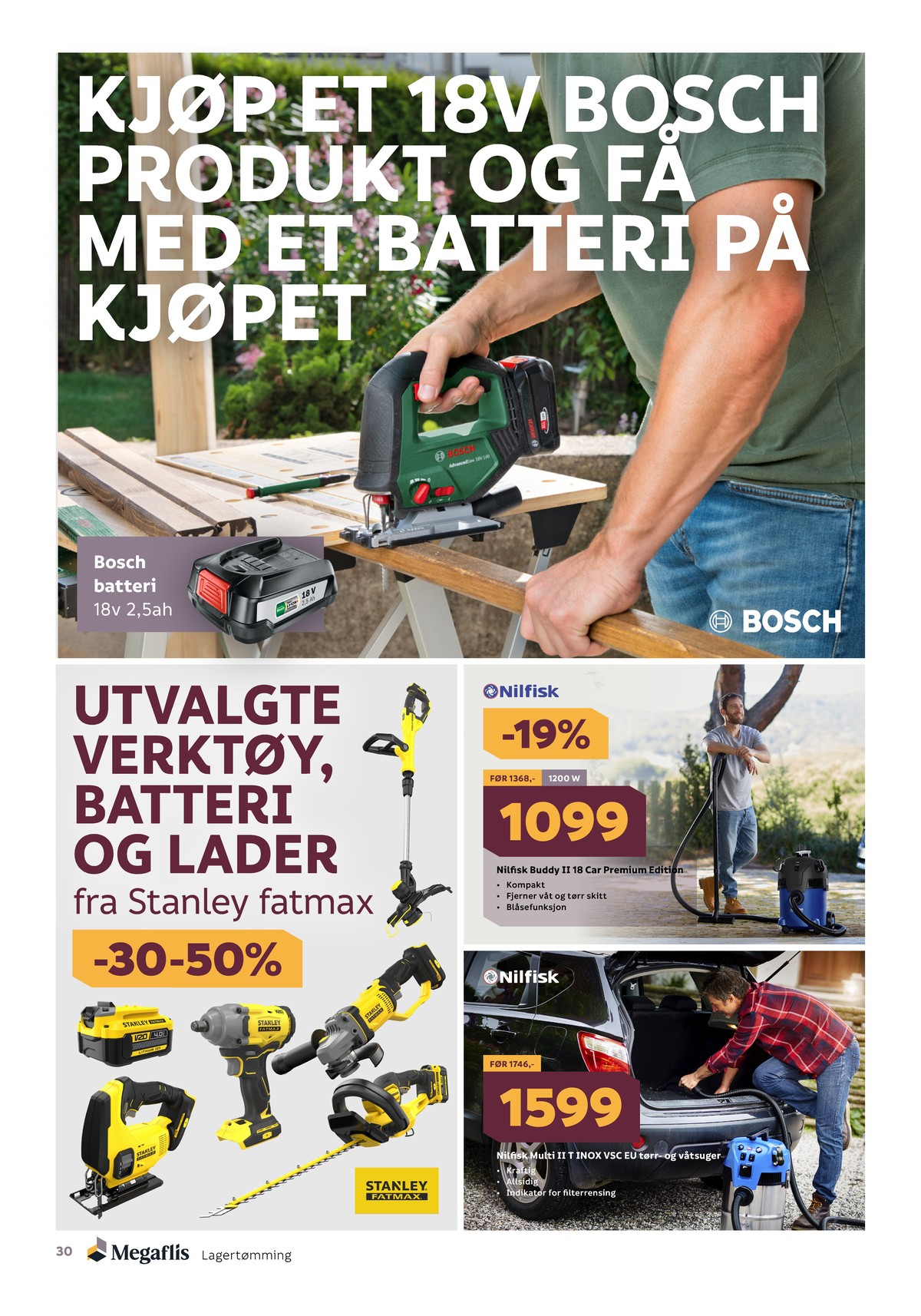 Se Megaflis kundeavis for uge 25 på Tilbudsuken.no. Se gode tilbud på mange varer. Les kundeavisen her! Side 30