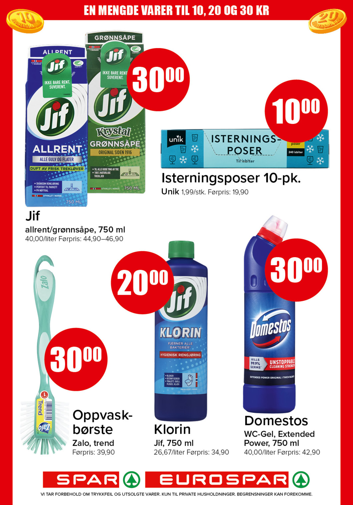 Se Spar - Eurospar kundeavis for uke 25 på Tilbudsuken.no. Se gode tilbud på mange varer, f.eks. isterningsposer unik eller wc rens domestos. Les kundeavisen her! Side 16