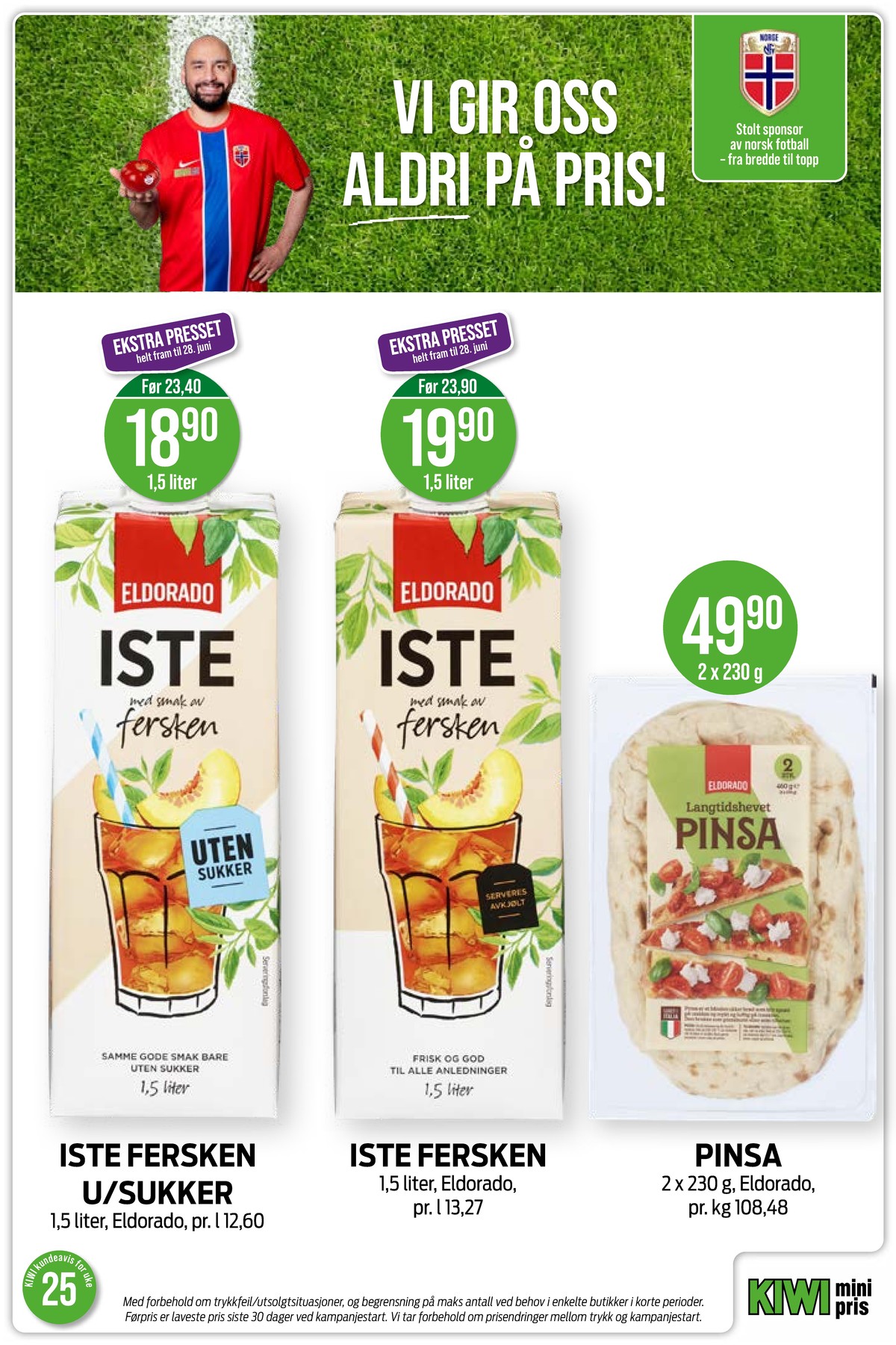 Se Kiwi kundeavis for uke 25 på Tilbudsuken.no. Se gode tilbud på mange varer, f.eks. iste eldorado eller iste eldorado. Les kundeavisen her! Side 16