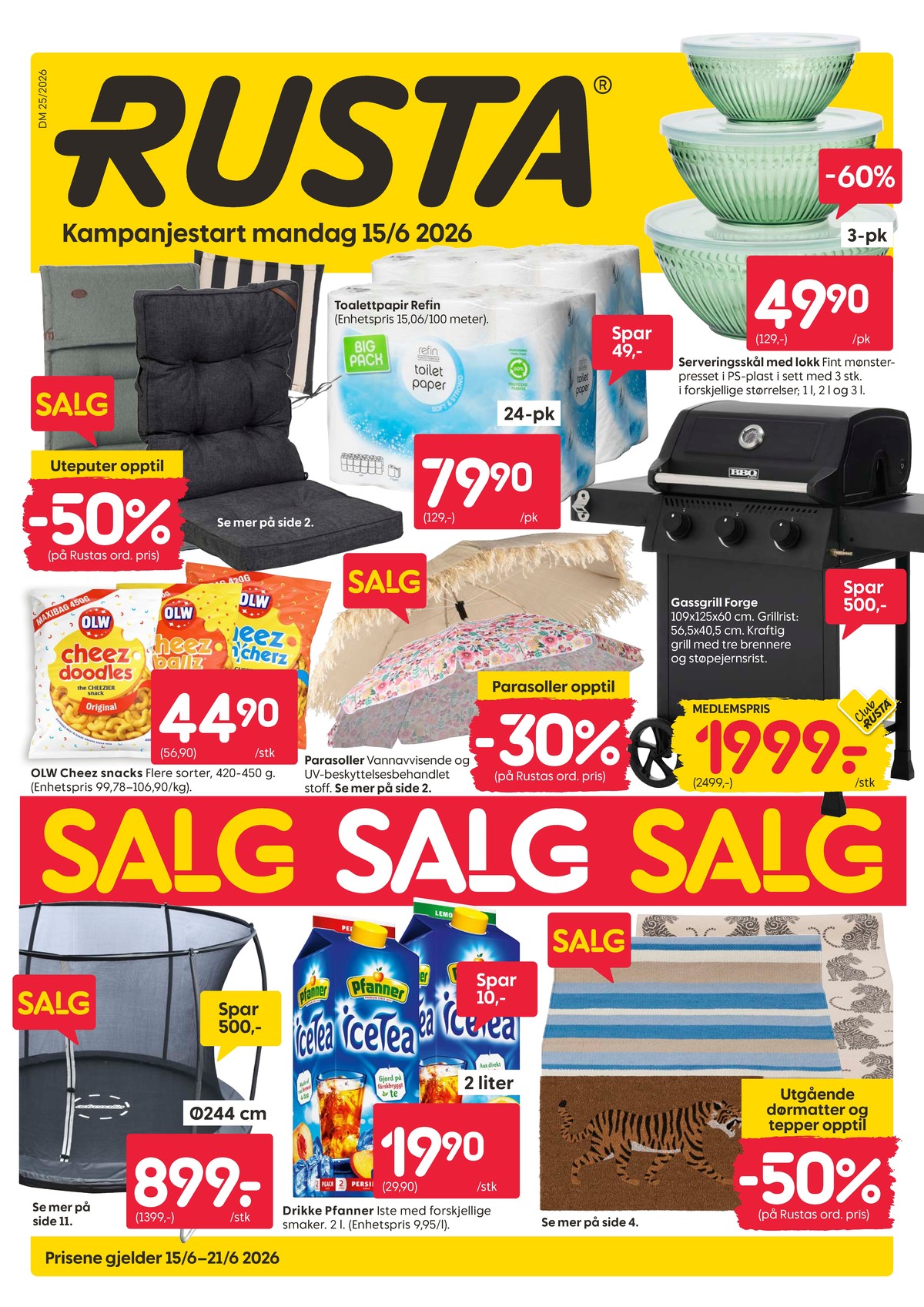 Se Rusta kundeavis for uge 25 på Tilbudsuken.no. Se gode tilbud på mange varer. Les kundeavisen her! Side 1