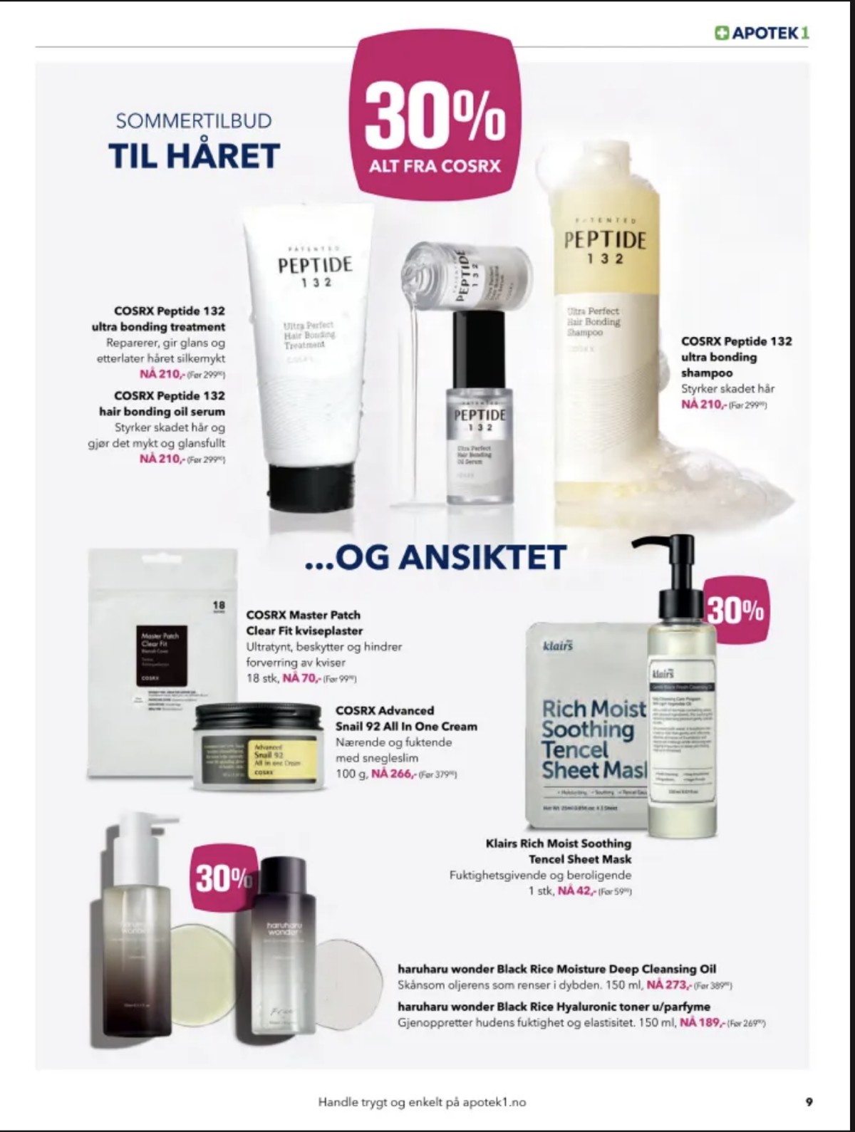 Se Apotek 1 kundeavis for uge 26 på Tilbudsuken.no. Se gode tilbud på mange varer. Les kundeavisen her! Side 9