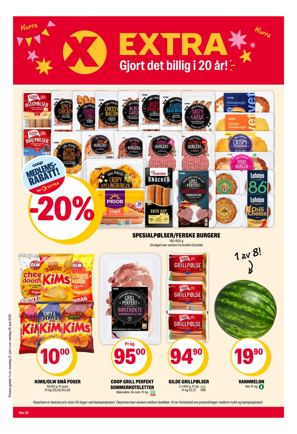 Se Coop Extra kundeavis for uke 26 på Tilbudsuken.no. Se gode tilbud på mange varer, f.eks. cheesy chili coop eller cheesy bacon coop. Les kundeavisen her! Side 1
