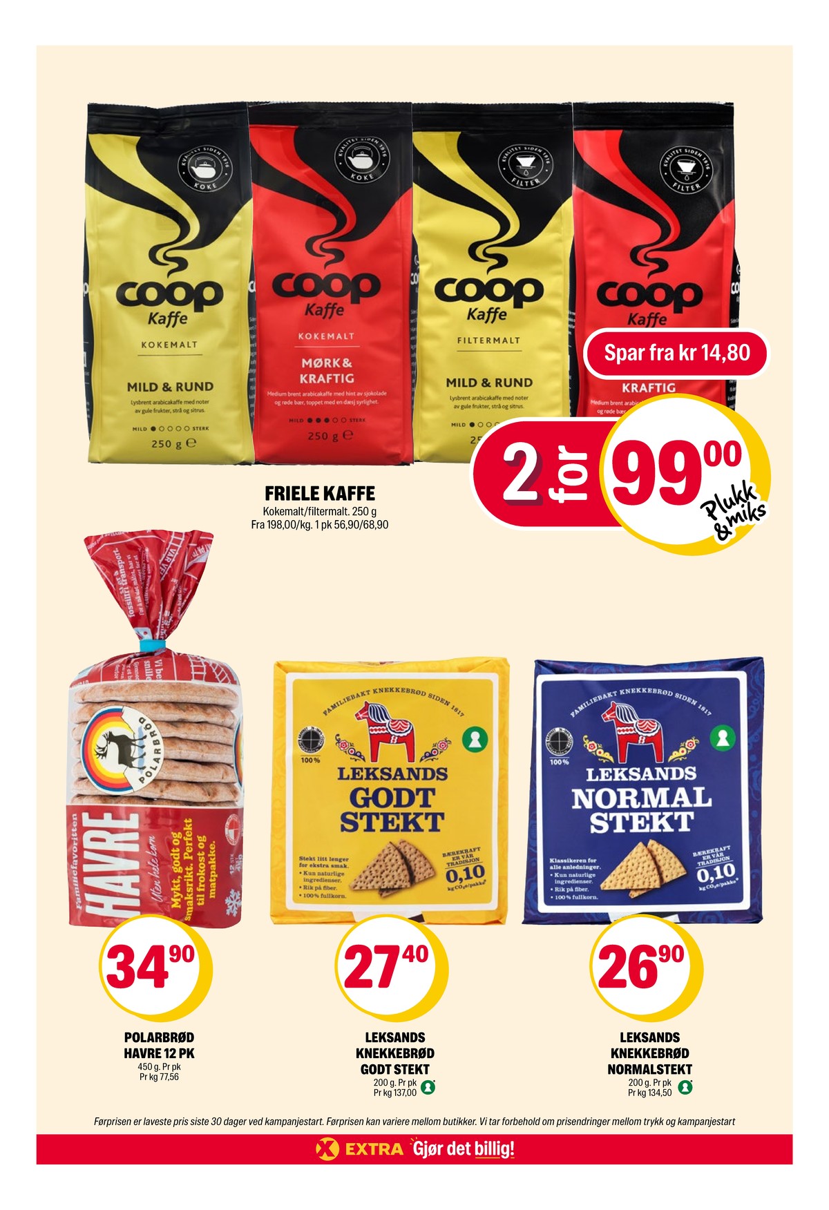 Se Coop Extra kundeavis for uke 26 på Tilbudsuken.no. Se gode tilbud på mange varer, f.eks. havrebrød polarbrød eller andre varer. Les kundeavisen her! Side 29