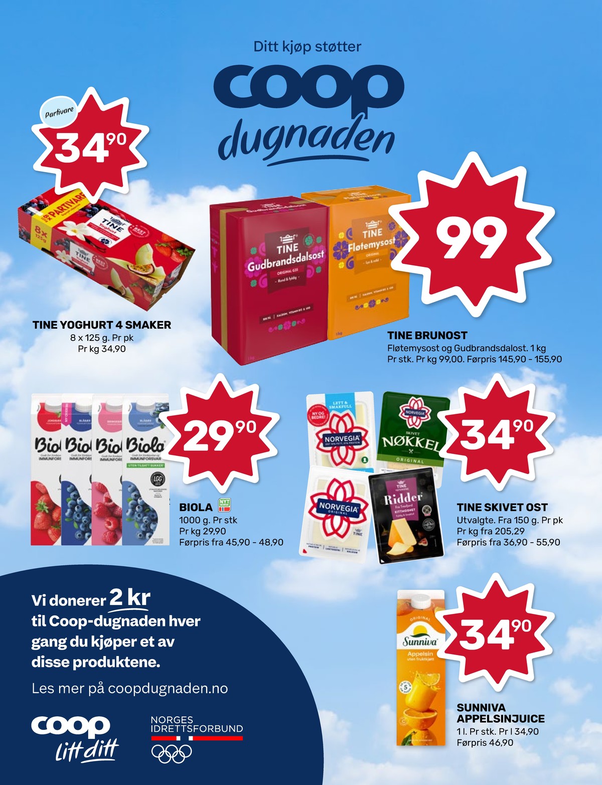 Se Matkroken kundeavis for uke 26 på Tilbudsuken.no. Se gode tilbud på mange varer, f.eks. sesong høst/vinter yoghurt tine eller gudbrandsdalsost tine. Les kundeavisen her! Side 3