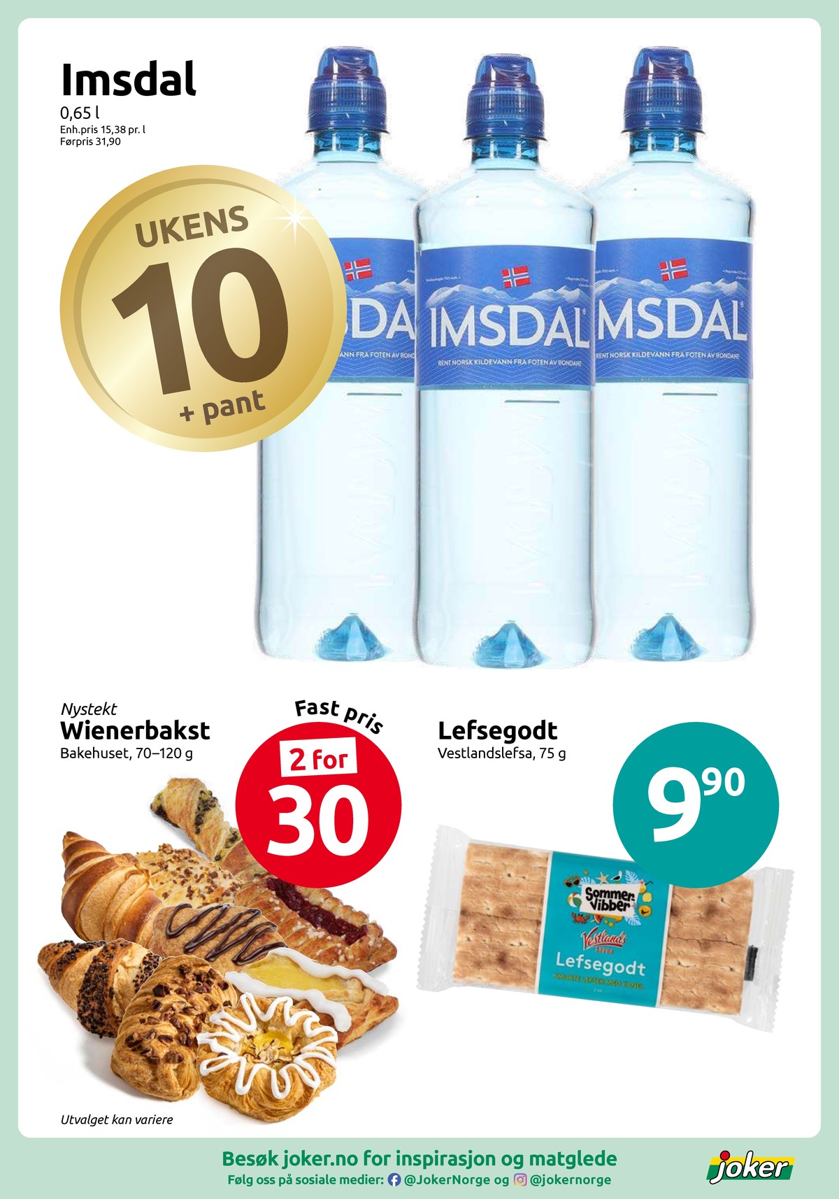 Se Joker kundeavis for uke 26 på Tilbudsuken.no. Se gode tilbud på mange varer, f.eks. mineralvann imsdal eller lefse vestlands. Les kundeavisen her! Side 2