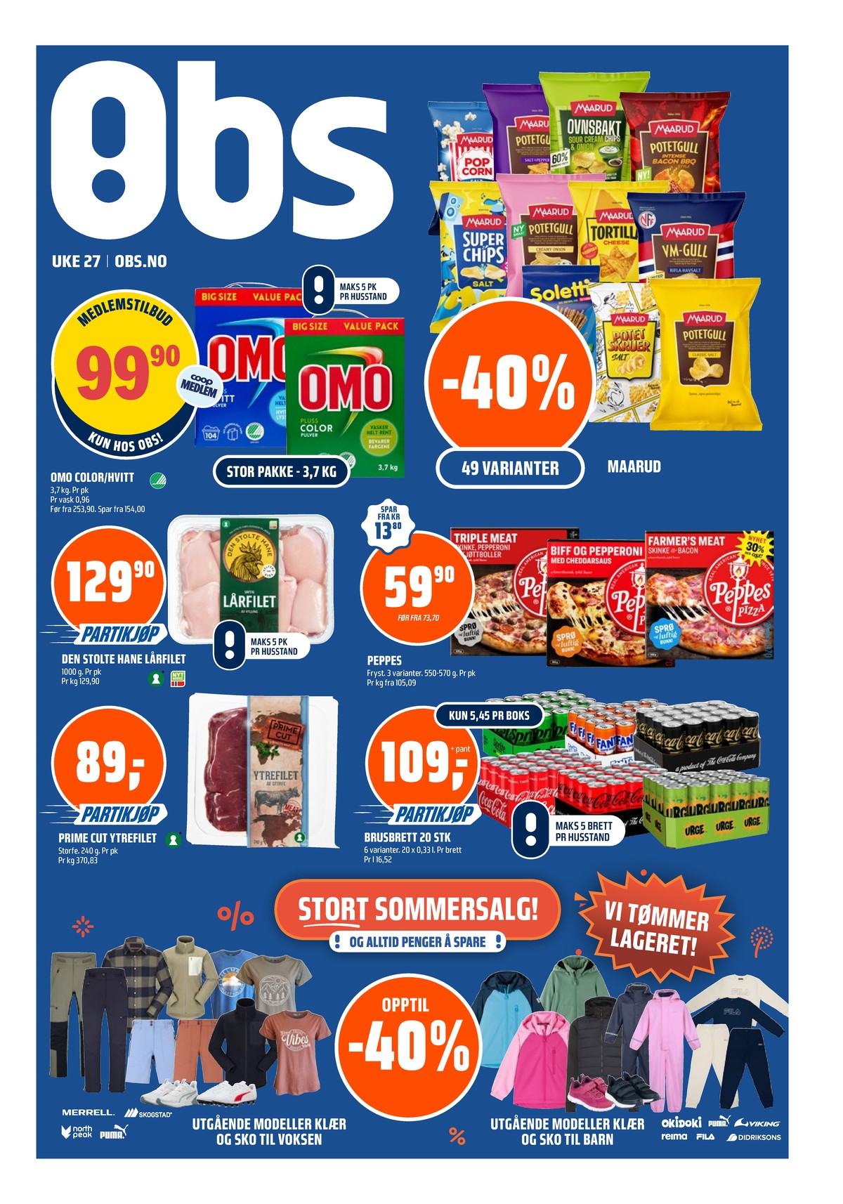 Se Coop Obs kundeavis for uge 26 på Tilbudsuken.no. Se gode tilbud på mange varer. Les kundeavisen her! Side 1