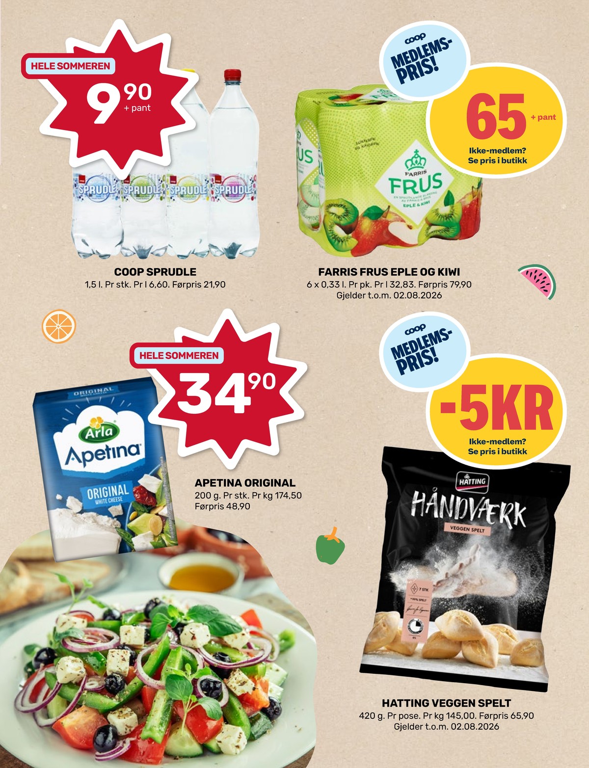 Se Matkroken kundeavis for uke 26 på Tilbudsuken.no. Se gode tilbud på mange varer, f.eks. vann med kulsyre og sitron sprudle eller mineralvann 6 pk. frus. Les kundeavisen her! Side 5