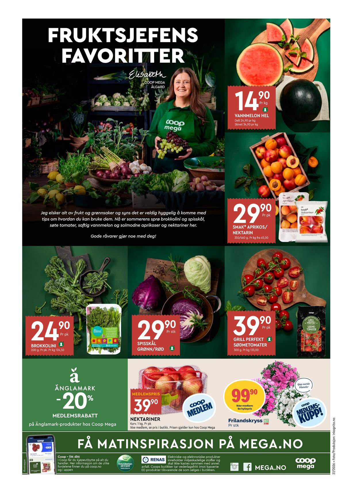 Se Coop Mega kundeavis for uge 27 på Tilbudsuken.no. Se gode tilbud på mange varer. Les kundeavisen her! Side 8
