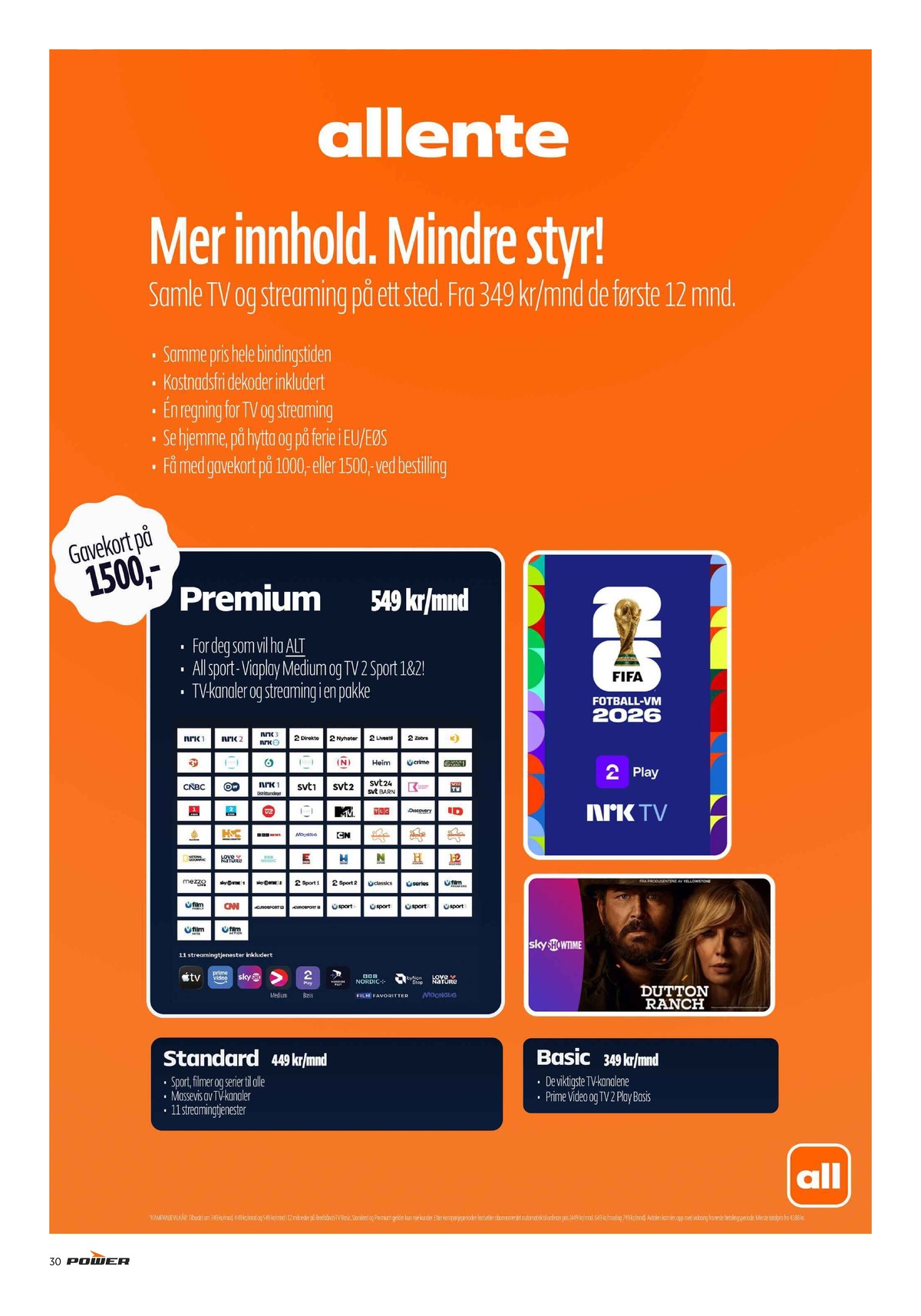 Se Power kundeavis for uge 27 på Tilbudsuken.no. Se gode tilbud på mange varer. Les kundeavisen her! Side 30