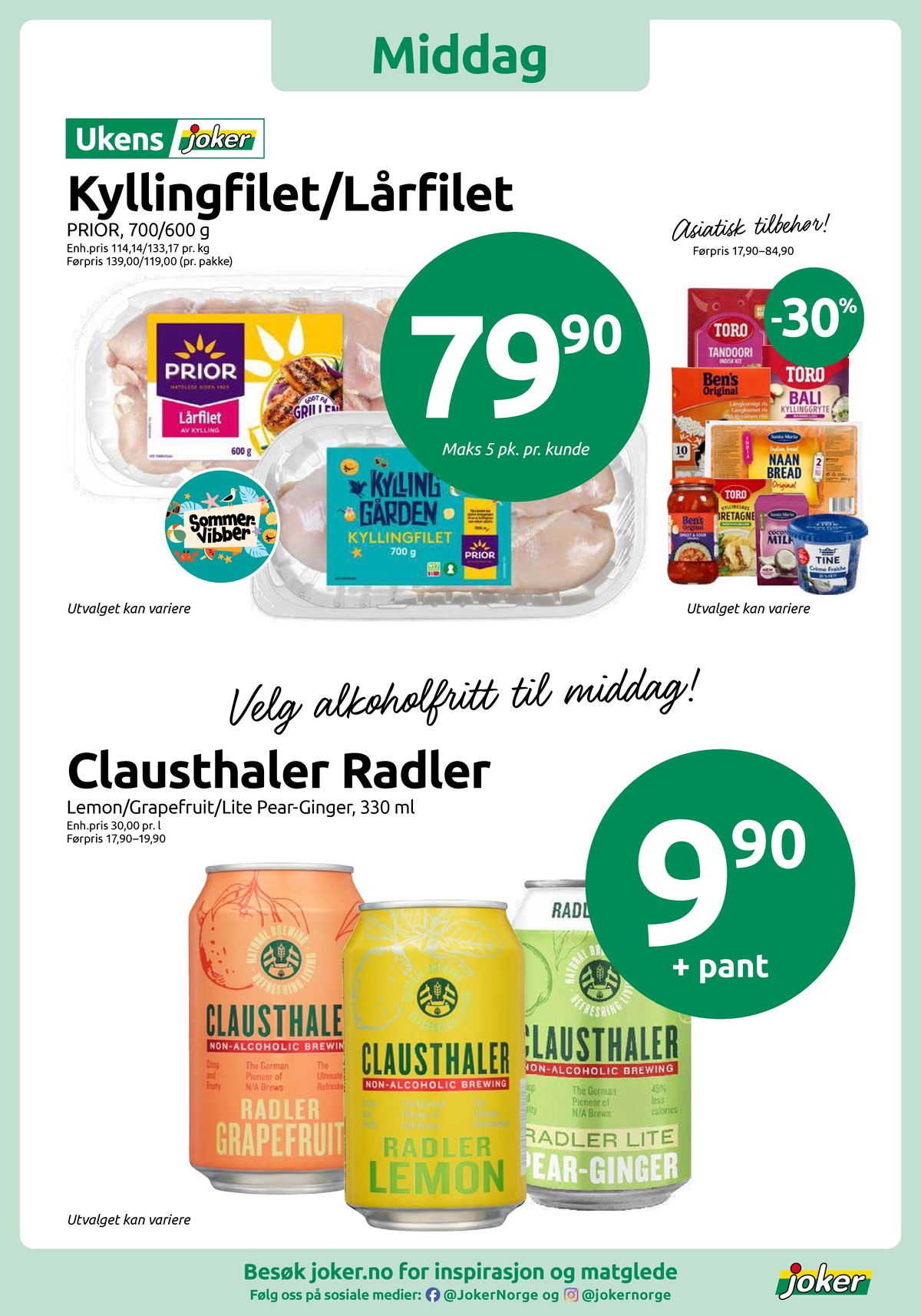 Se Joker kundeavis for uge 27 på Tilbudsuken.no. Se gode tilbud på mange varer. Les kundeavisen her! Side 5