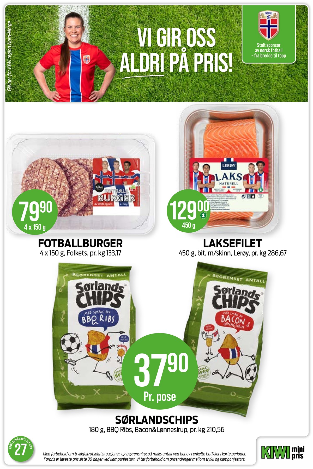 Se Kiwi kundeavis for uke 27 på Tilbudsuken.no. Se gode tilbud på mange varer, f.eks. burger folkets eller laksefilet lerøy. Les kundeavisen her! Side 11