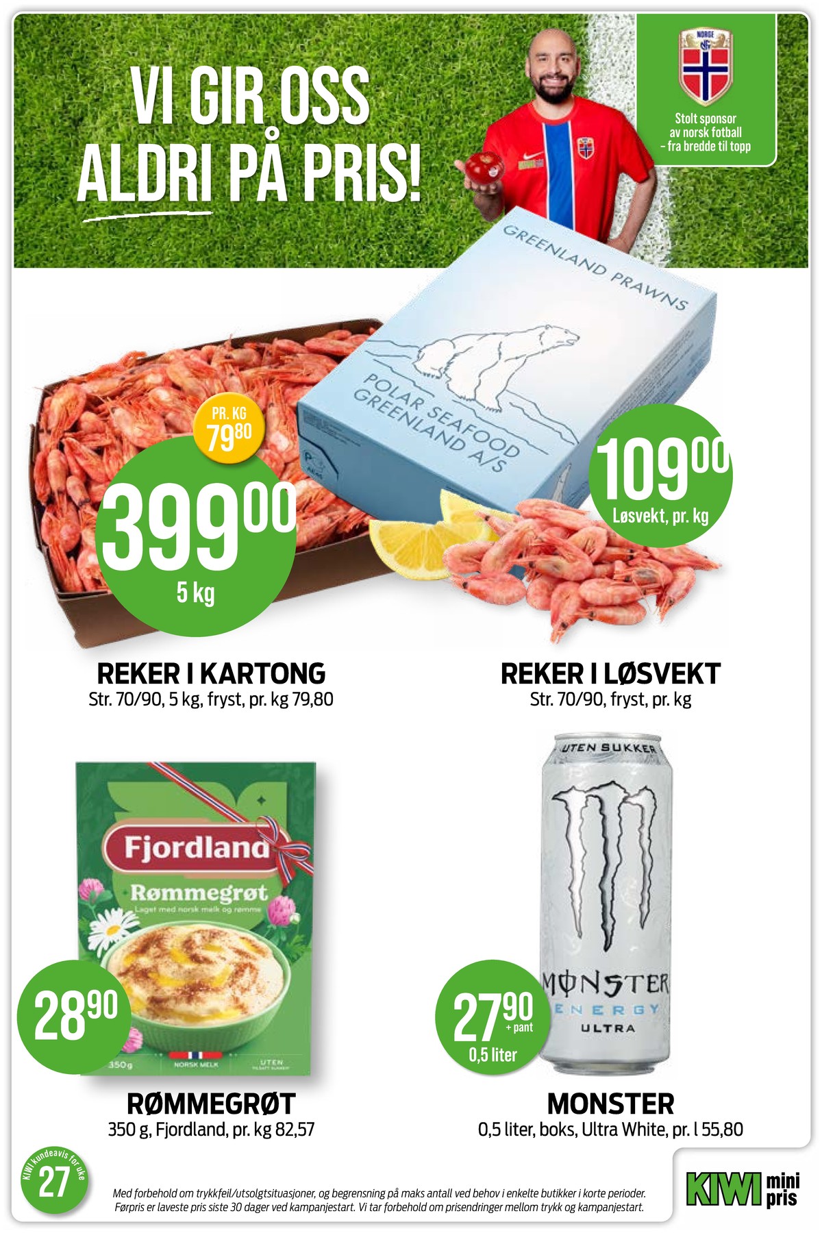 Se Kiwi kundeavis for uke 27 på Tilbudsuken.no. Se gode tilbud på mange varer, f.eks. reker ukjent eller reker polar seafood. Les kundeavisen her! Side 19