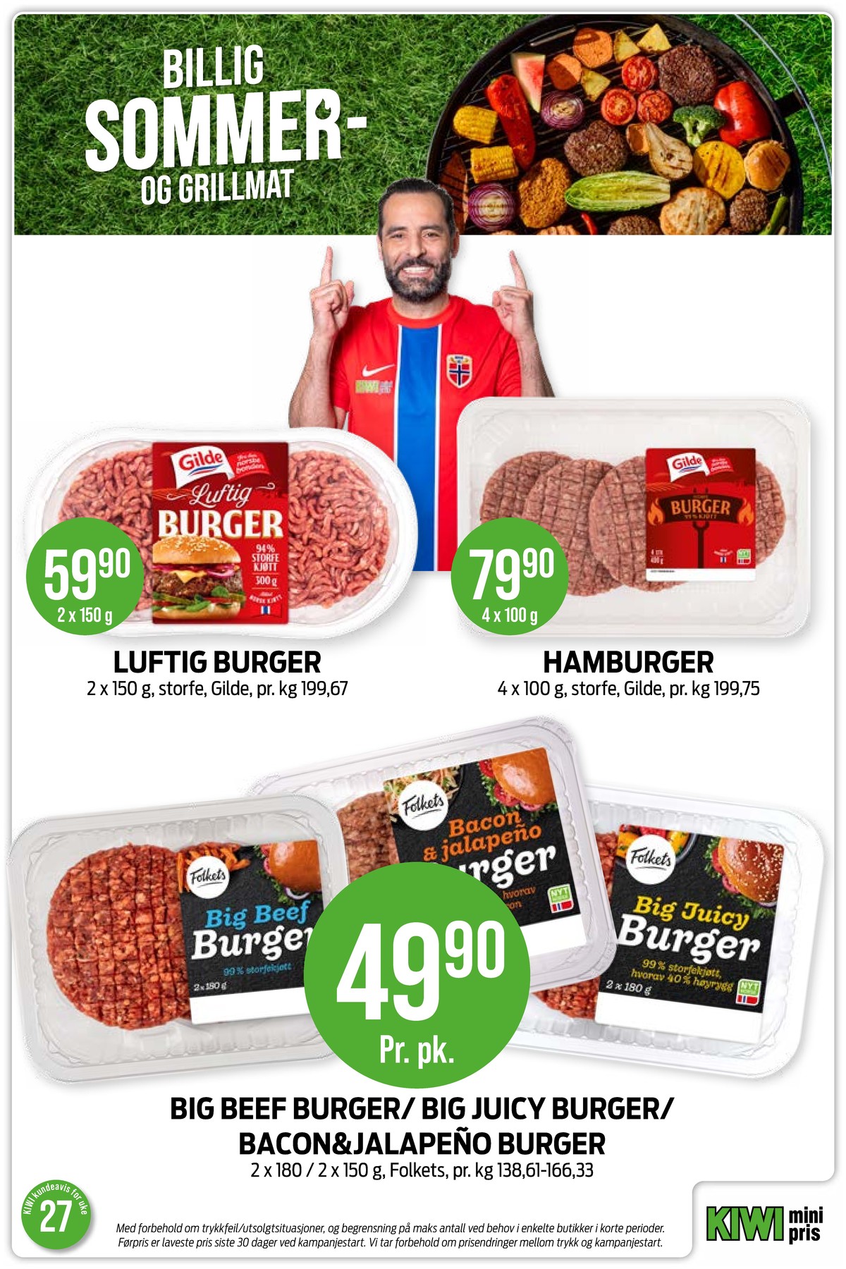 Se Kiwi kundeavis for uke 27 på Tilbudsuken.no. Se gode tilbud på mange varer, f.eks. hamburger gilde eller burger gilde. Les kundeavisen her! Side 10