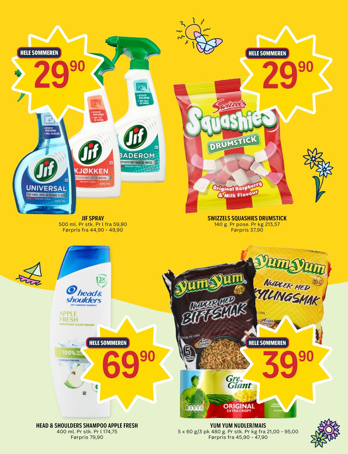 Se Coop Prix kundeavis for uke 27 på Tilbudsuken.no. Se gode tilbud på mange varer, f.eks. rengjøringsmiddel jif eller godterier drumstick squashies. Les kundeavisen her! Side 7