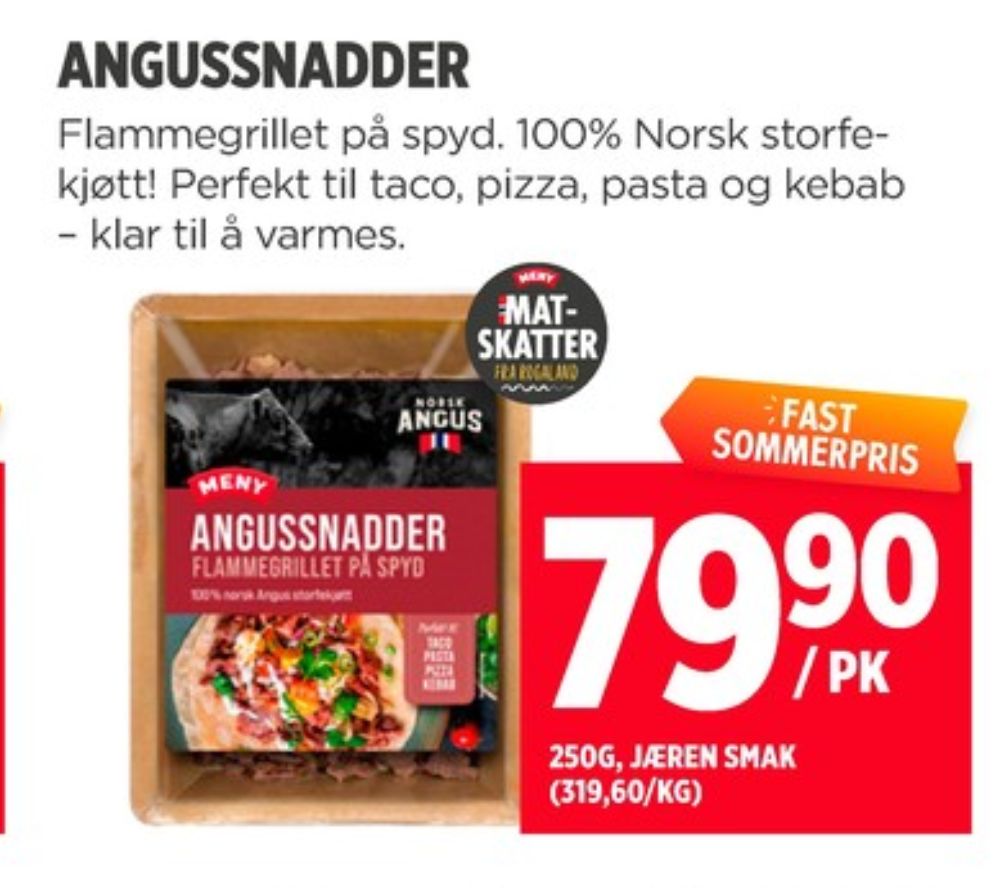 Meny, Angussnadder