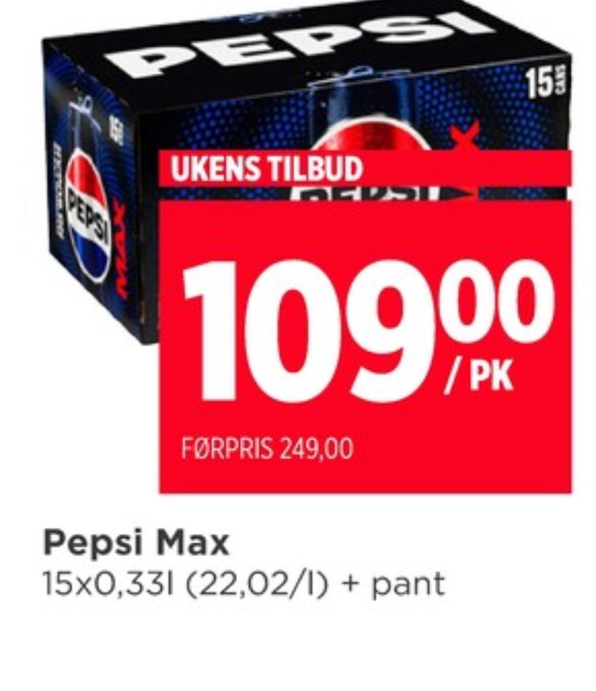 Pepsi Max, Pepsi Max 15 pk.