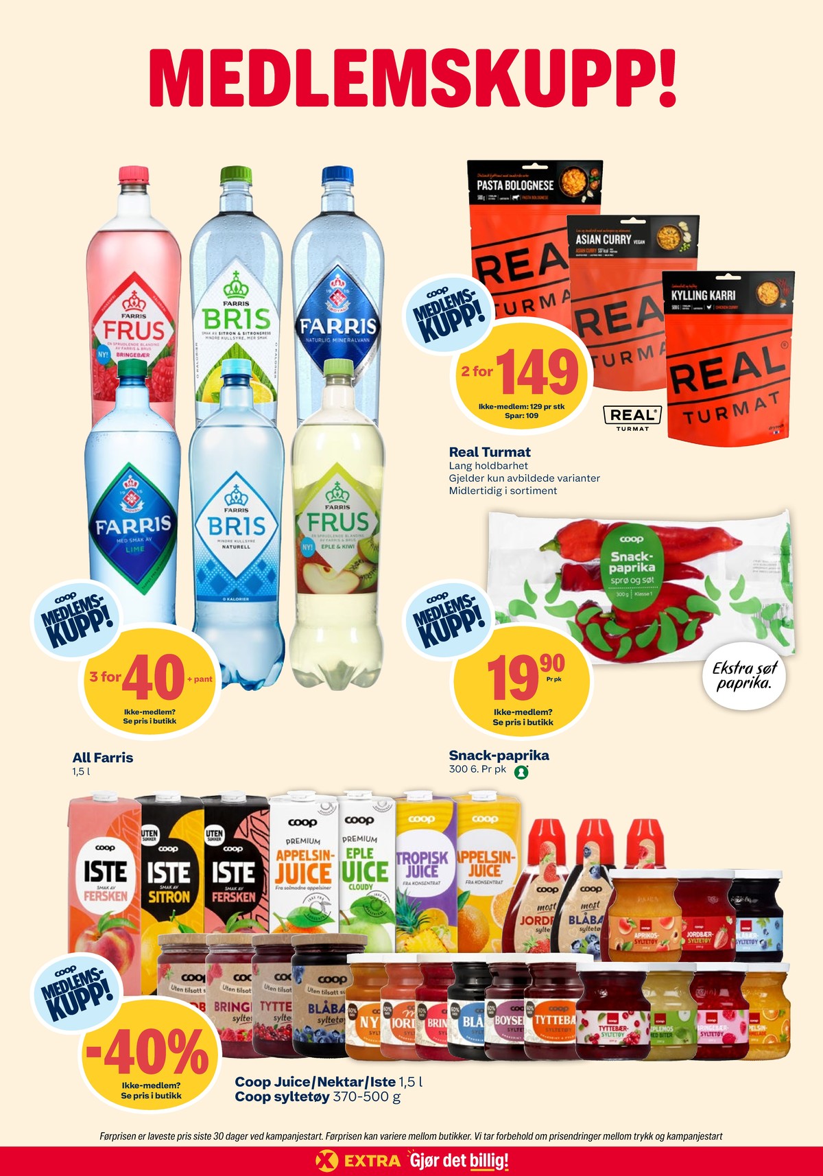 Se Coop Extra kundeavis for uke 28 på Tilbudsuken.no. Se gode tilbud på mange varer, f.eks. pasta bolognese real turmat eller asian curry real turmat. Les kundeavisen her! Side 2
