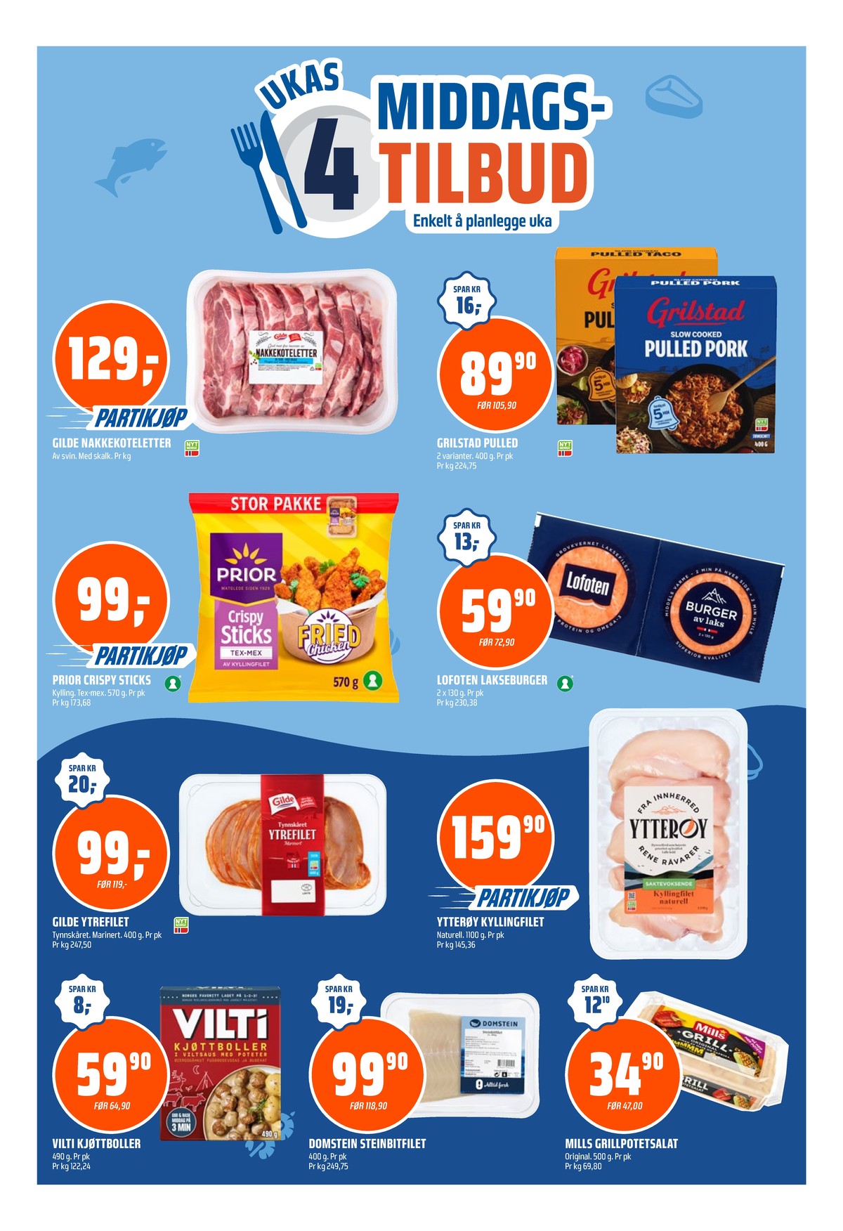 Se Coop Obs kundeavis for uke 28 på Tilbudsuken.no. Se gode tilbud på mange varer, f.eks. nakkekoteletter gilde eller pulled pork grilstad. Les kundeavisen her! Side 8