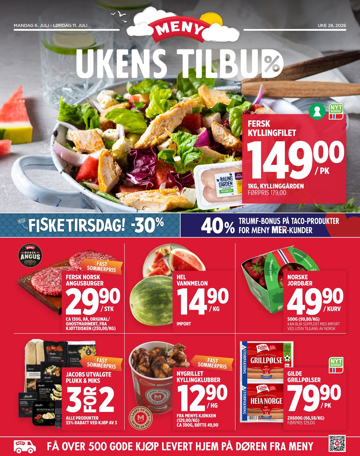 Se Meny kundeavis for uge 28 på Tilbudsuken.no. Se gode tilbud på mange varer. Les kundeavisen her! Side 1