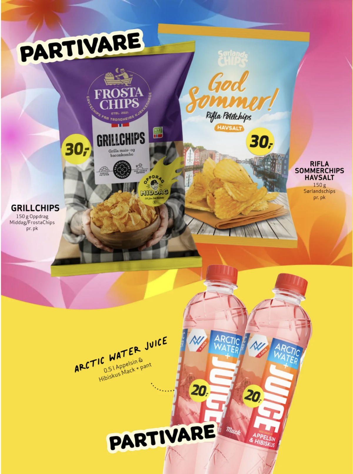 Se Bunnpris kundeavis for uke 29 på Tilbudsuken.no. Se gode tilbud på mange varer, f.eks. mineralvann marc arctic eller grillchips frosta chips. Les kundeavisen her! Side 2