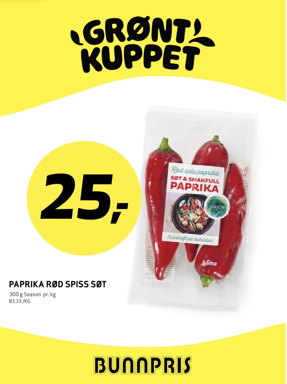 Se Bunnpris kundeavis for uke 29 på Tilbudsuken.no. Se gode tilbud på mange varer, f.eks. paprika season eller andre varer. Les kundeavisen her! Side 13