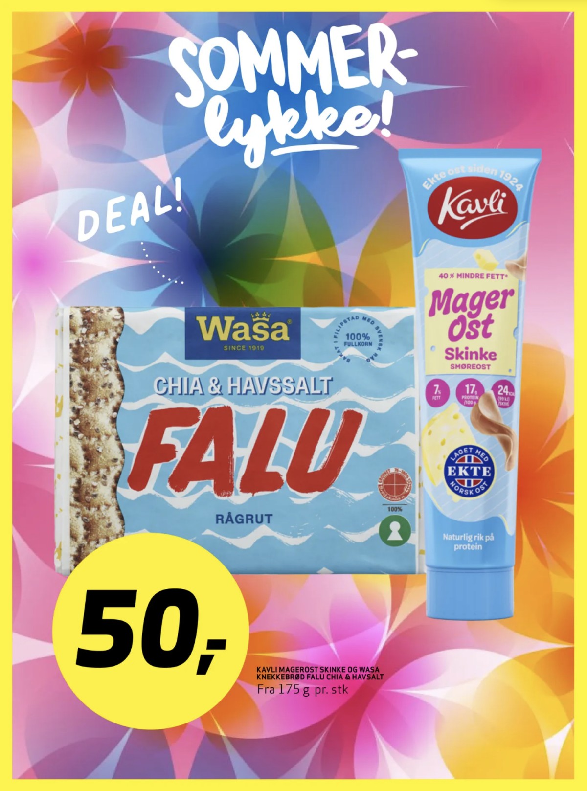 Se Bunnpris kundeavis for uke 29 på Tilbudsuken.no. Se gode tilbud på mange varer, f.eks. falu rågrut chia & havsalt wasa eller smøreost skinke mager kavli. Les kundeavisen her! Side 16