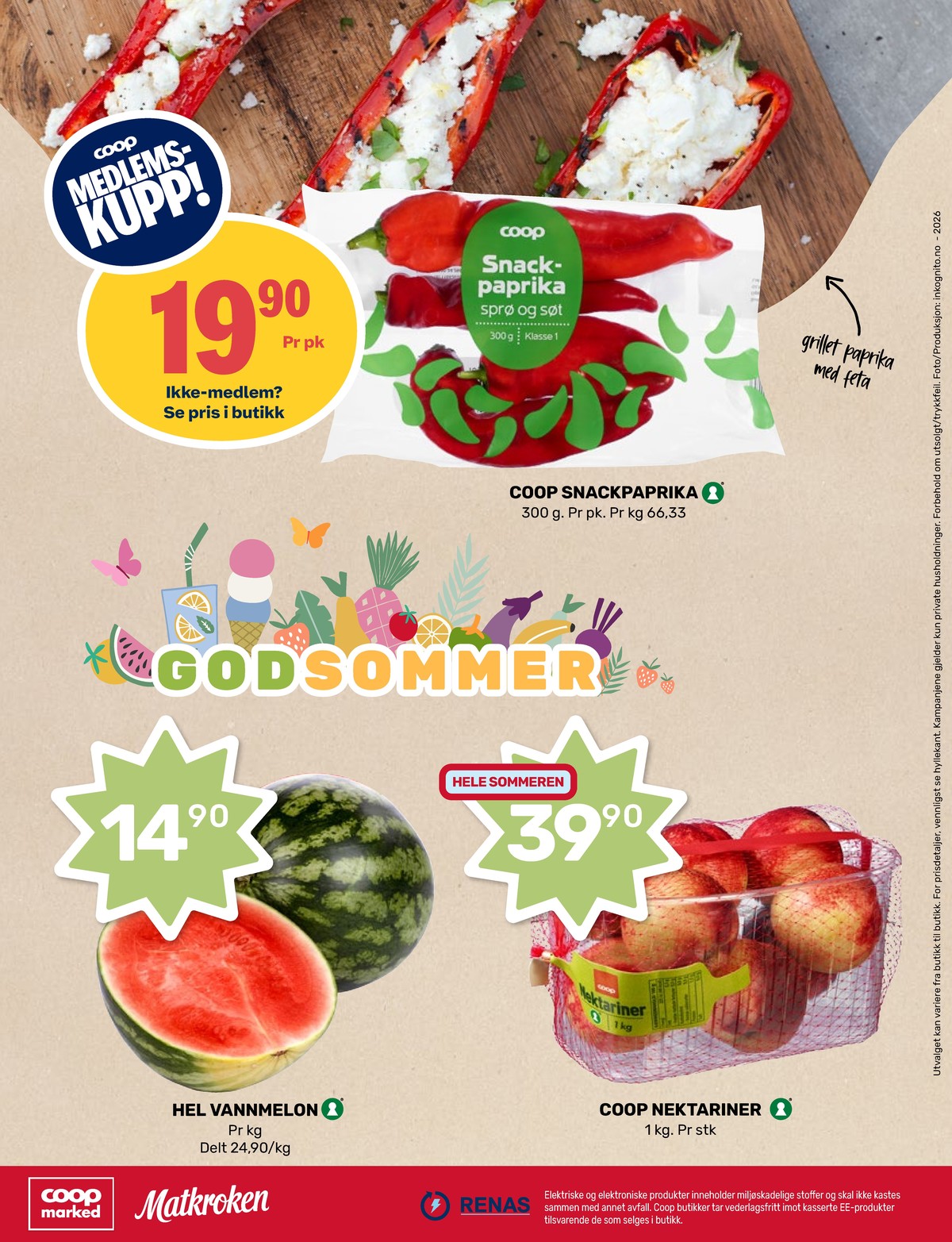 Se Matkroken kundeavis for uke 29 på Tilbudsuken.no. Se gode tilbud på mange varer, f.eks. paprika coop eller vannmelon ukjent. Les kundeavisen her! Side 8