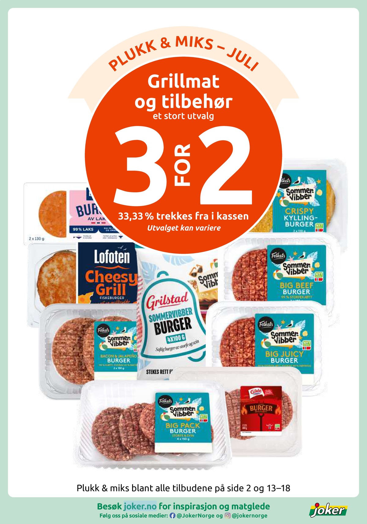 Se Joker kundeavis for uke 29 på Tilbudsuken.no. Se gode tilbud på mange varer, f.eks. fiskeburger lofoten eller burger folkets. Les kundeavisen her! Side 14