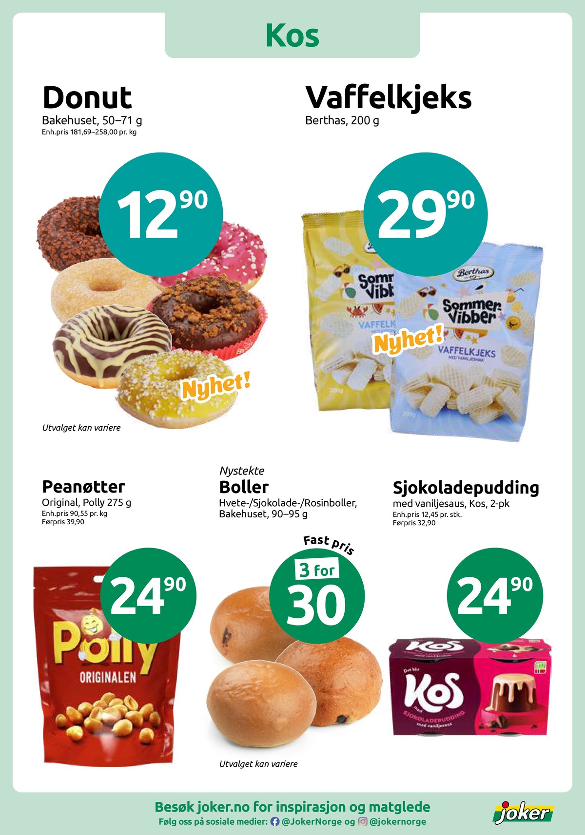Se Joker kundeavis for uke 29 på Tilbudsuken.no. Se gode tilbud på mange varer, f.eks. kaker bakehuset eller vaffelkjeks sitron berthas. Les kundeavisen her! Side 9