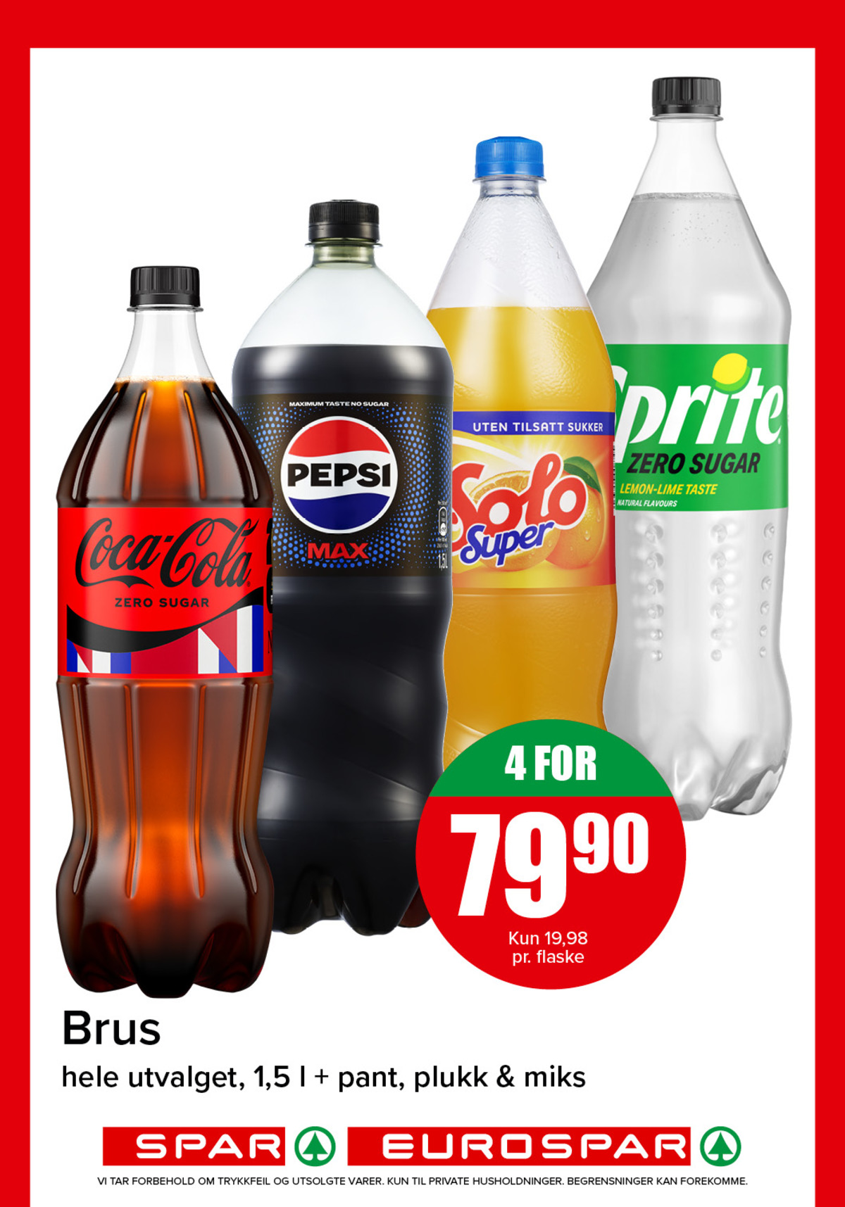 Se Spar - Eurospar kundeavis for uke 29 på Tilbudsuken.no. Se gode tilbud på mange varer, f.eks. pepsi max pepsi max eller coca cola zero coca-cola zero. Les kundeavisen her! Side 7