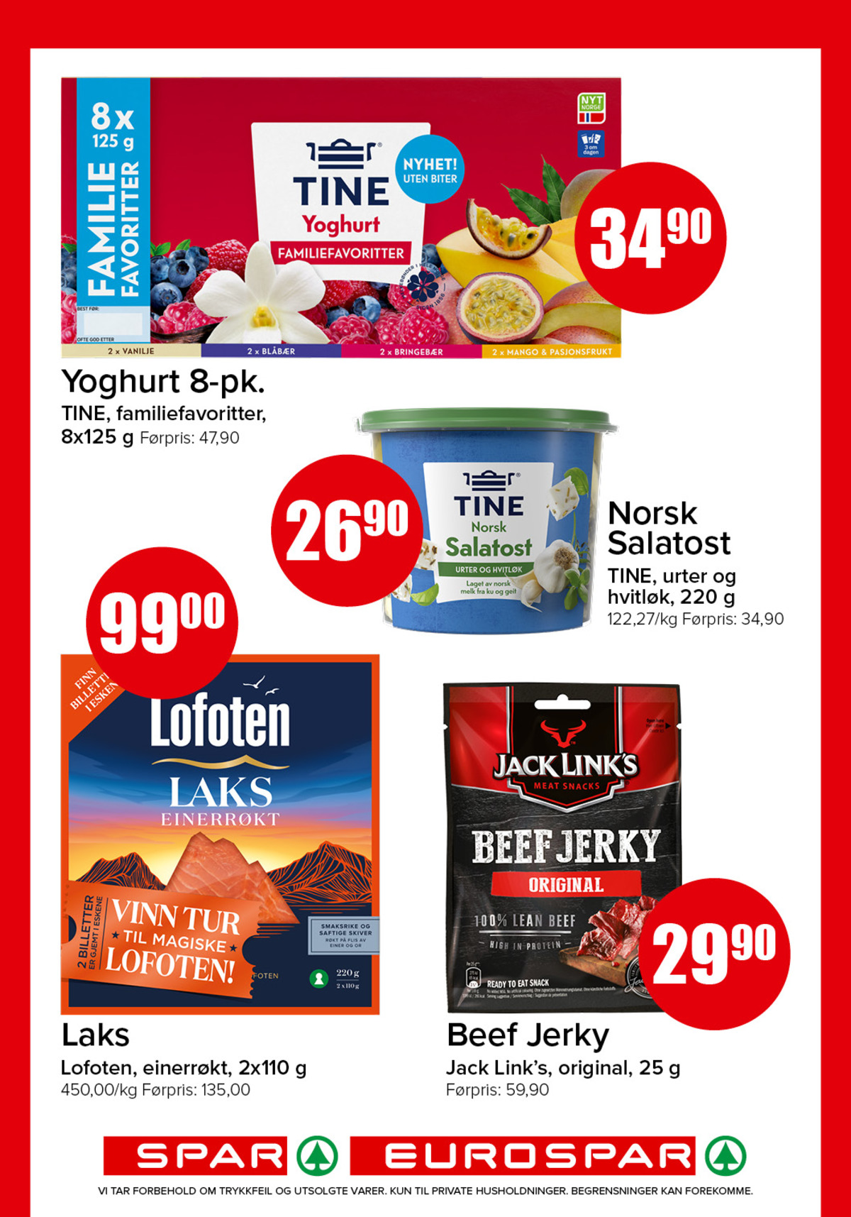 Se Spar - Eurospar kundeavis for uke 29 på Tilbudsuken.no. Se gode tilbud på mange varer, f.eks. familiefavoritter yoghurt tine eller salatost urter & hvitløk tine. Les kundeavisen her! Side 9