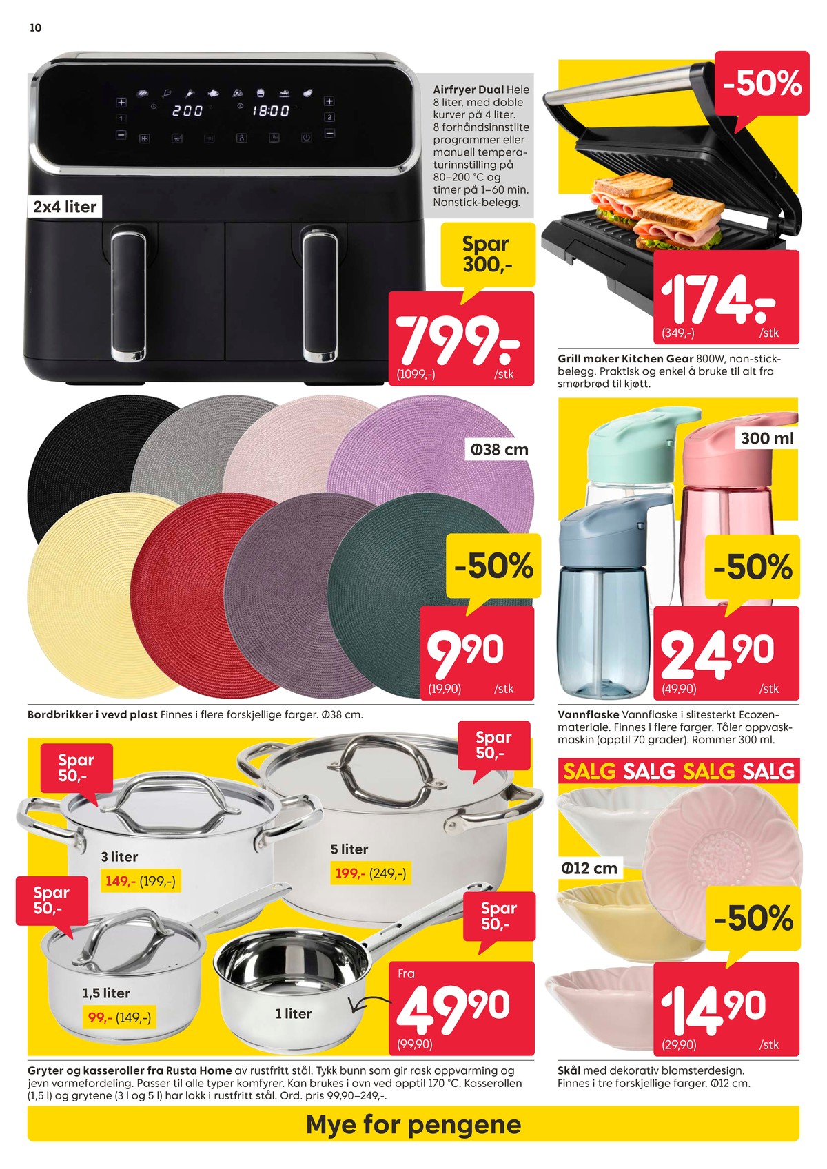 Se Rusta kundeavis for uke 29 på Tilbudsuken.no. Se gode tilbud på mange varer, f.eks. skål ukjent eller airfryer ukjent. Les kundeavisen her! Side 10
