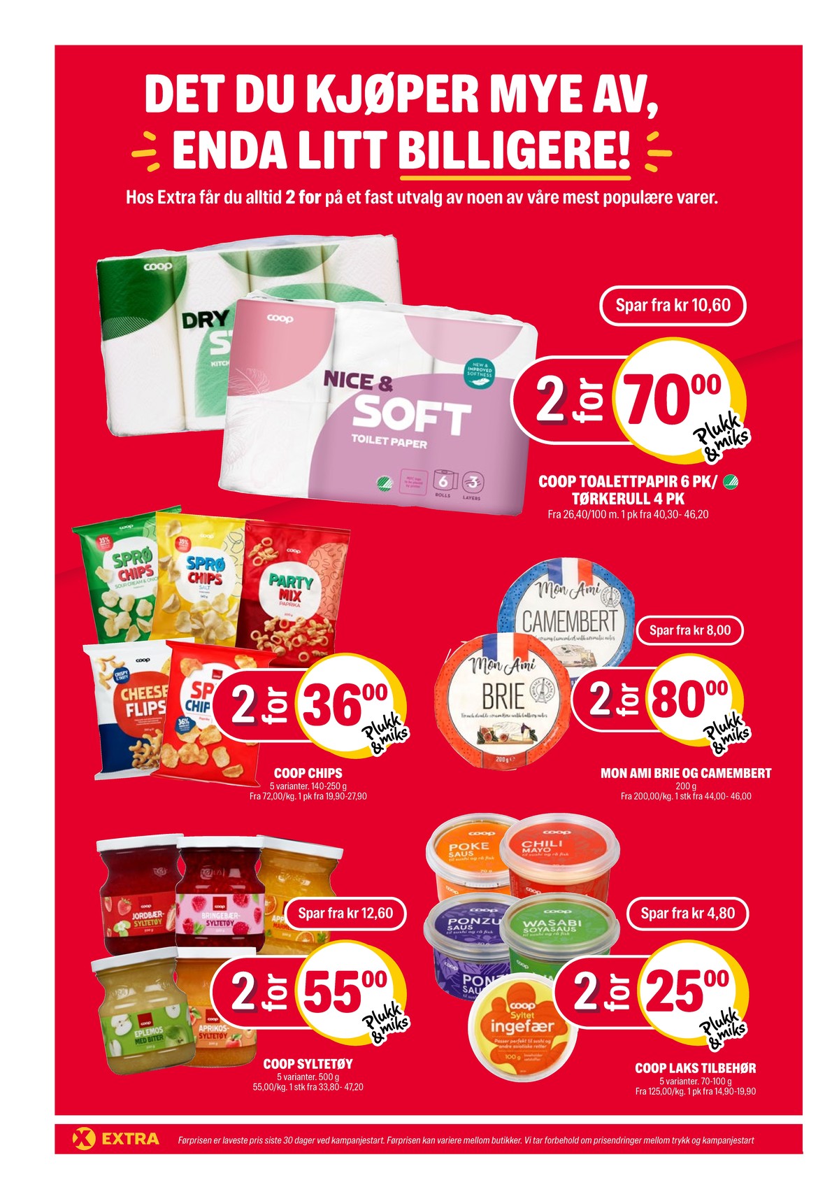 Se Coop Extra kundeavis for uke 3 på Tilbudsuken.no. Se gode tilbud på mange varer, f.eks. toalettpapir nice & soft eller tørkerull dry & strong. Les kundeavisen her! Side 21
