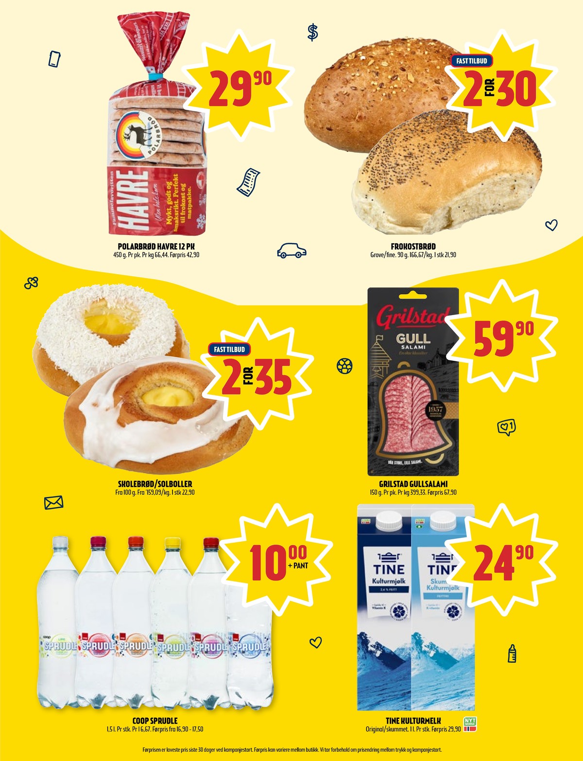 Se Coop Prix kundeavis for uke 3 på Tilbudsuken.no. Se gode tilbud på mange varer, f.eks. havrebrød polarbrød eller butiksbagt brød ukjent. Les kundeavisen her! Side 5