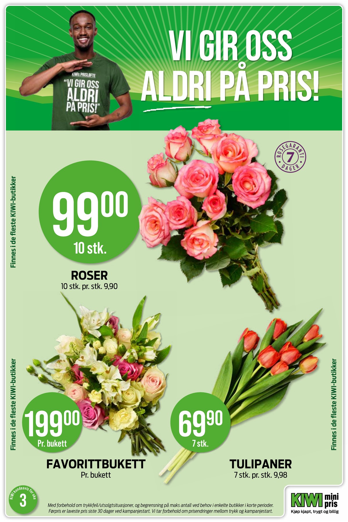 Se Kiwi kundeavis for uke 3 på Tilbudsuken.no. Se gode tilbud på mange varer, f.eks. bukett ukjent eller bukett ukjent. Les kundeavisen her! Side 23
