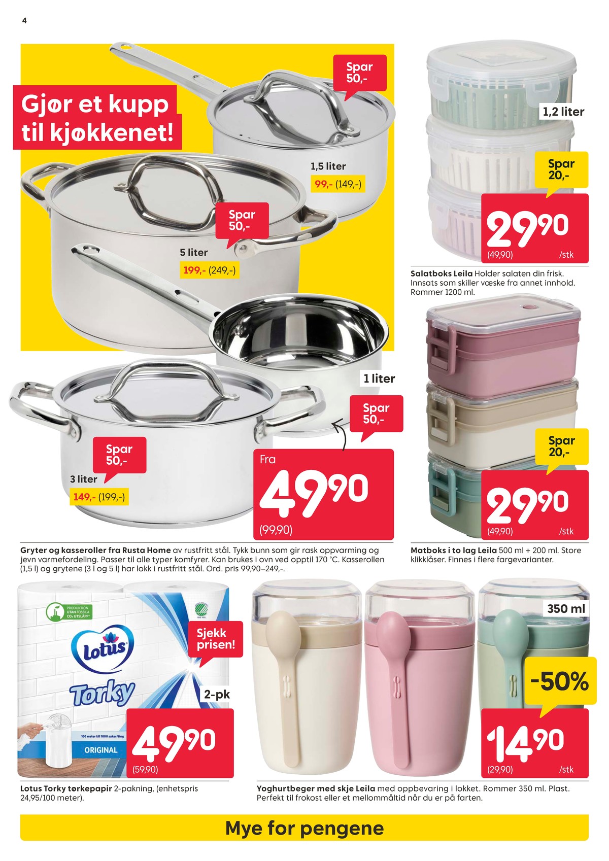Se Rusta kundeavis for uke 3 på Tilbudsuken.no. Se gode tilbud på mange varer, f.eks. gryte rusta home eller gryte rusta home. Les kundeavisen her! Side 4