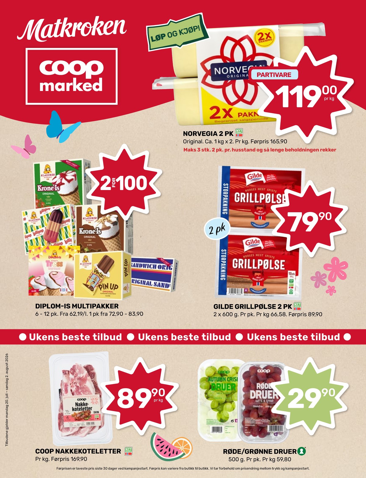 Se Coop Marked kundeavis for uke 30 på Tilbudsuken.no. Se gode tilbud på mange varer, f.eks. skæreost norvegia eller grillpølser gilde. Les kundeavisen her! Side 1