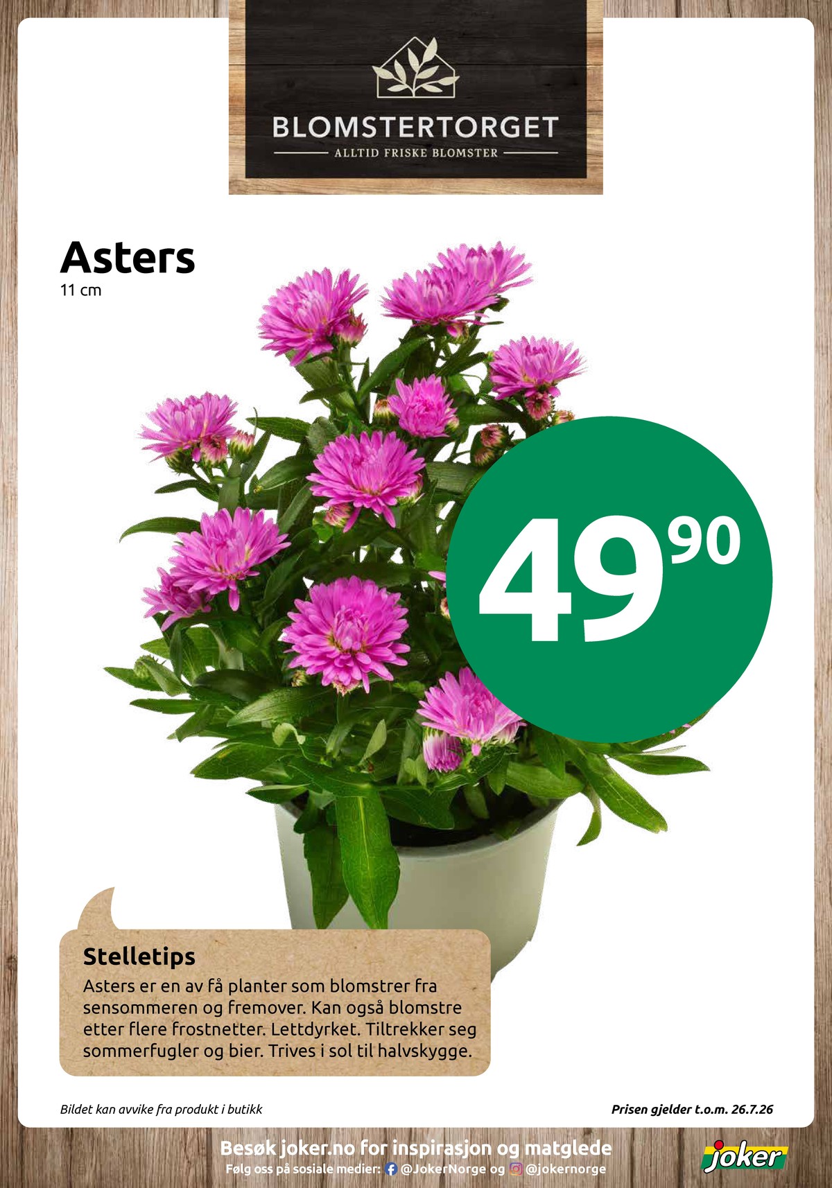 Se Joker kundeavis for uke 30 på Tilbudsuken.no. Se gode tilbud på mange varer, f.eks. plante ukjent eller andre varer. Les kundeavisen her! Side 12