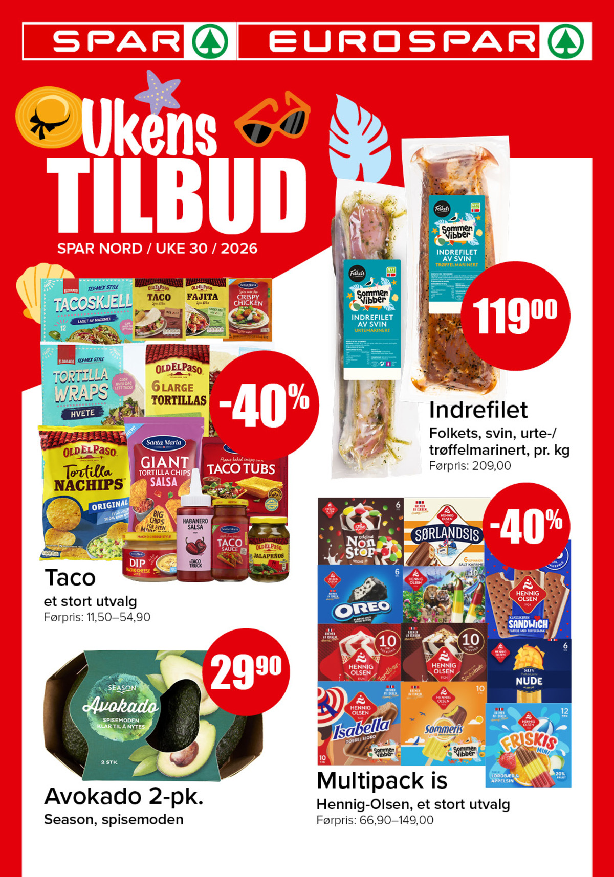 Se Spar - Eurospar kundeavis for uke 30 på Tilbudsuken.no. Se gode tilbud på mange varer, f.eks. indrefilet folkets eller spice mix crispy chicken santa maria. Les kundeavisen her! Side 1