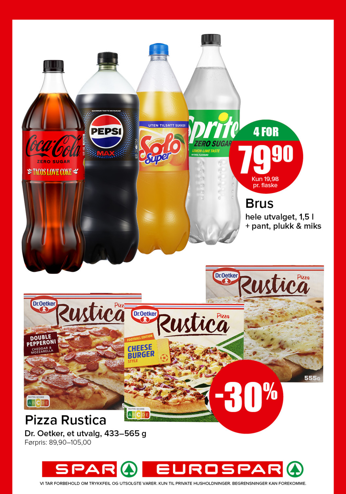Se Spar - Eurospar kundeavis for uke 30 på Tilbudsuken.no. Se gode tilbud på mange varer, f.eks. pepsi max pepsi max eller coca cola zero coca-cola zero. Les kundeavisen her! Side 8